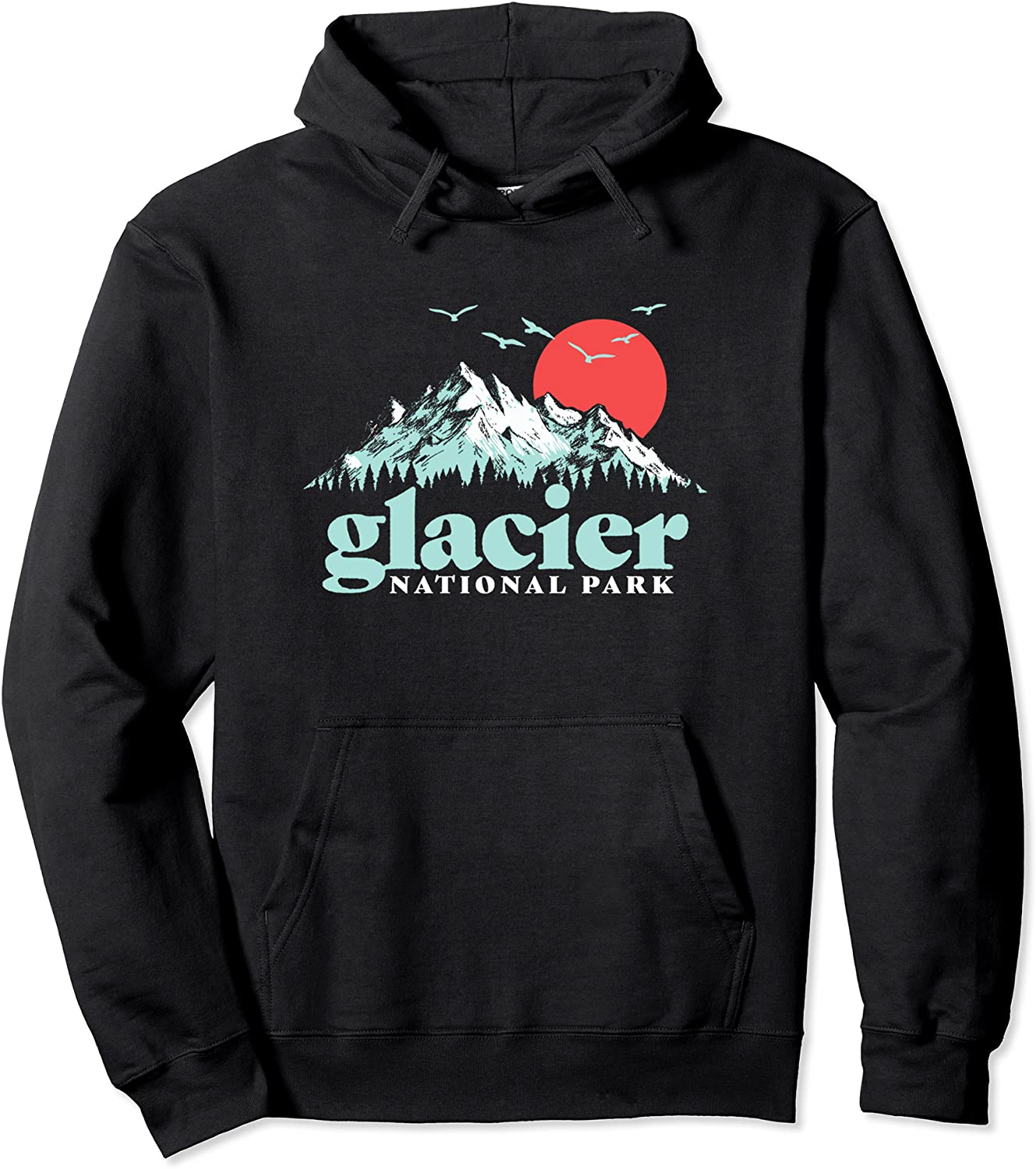 Glacier National Park Vintage 80s Mountains Hoodie