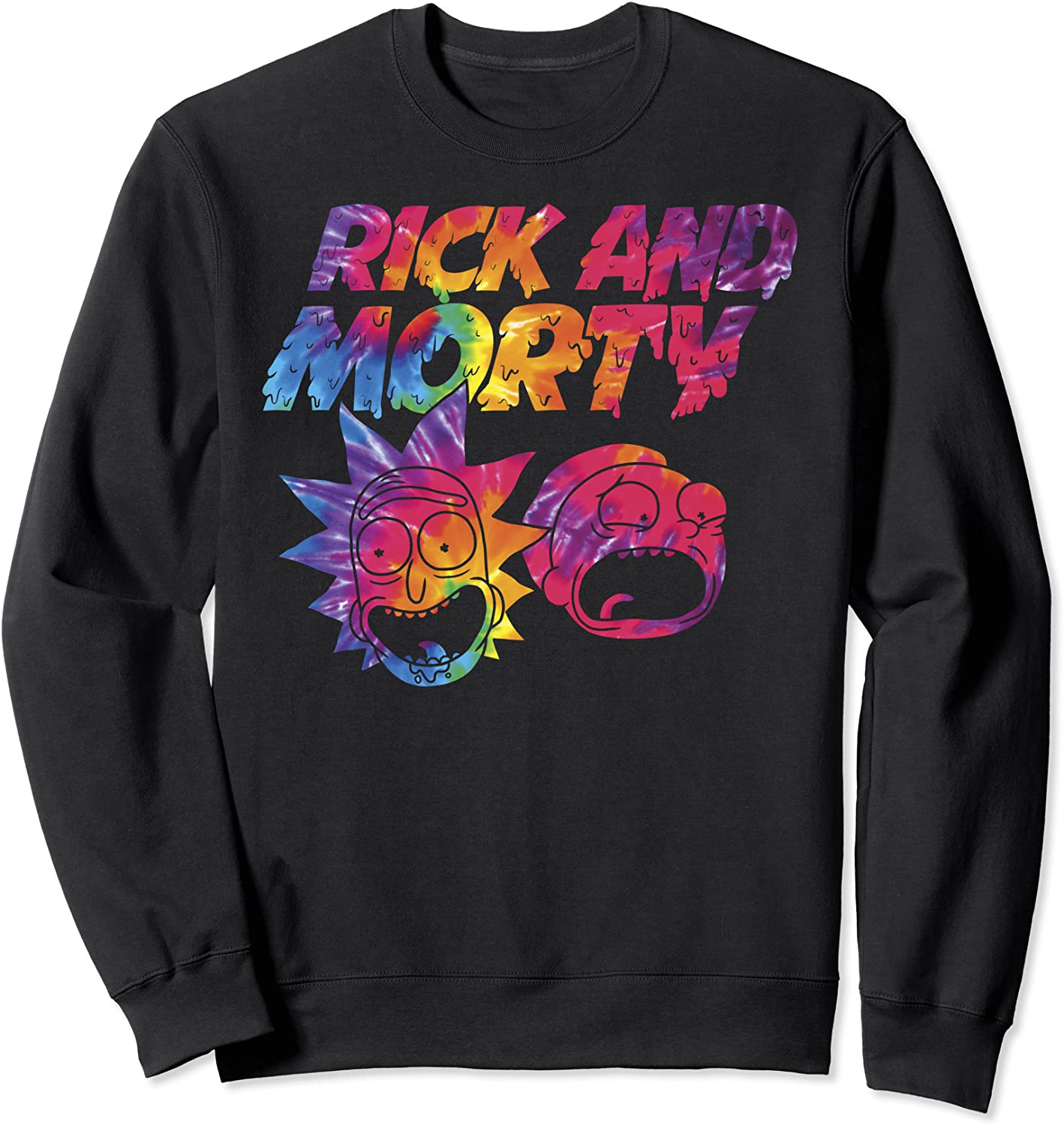 Mademark x Rick and Morty - Rick And Morty Tie Dye Drip Graphic Sweatshirt