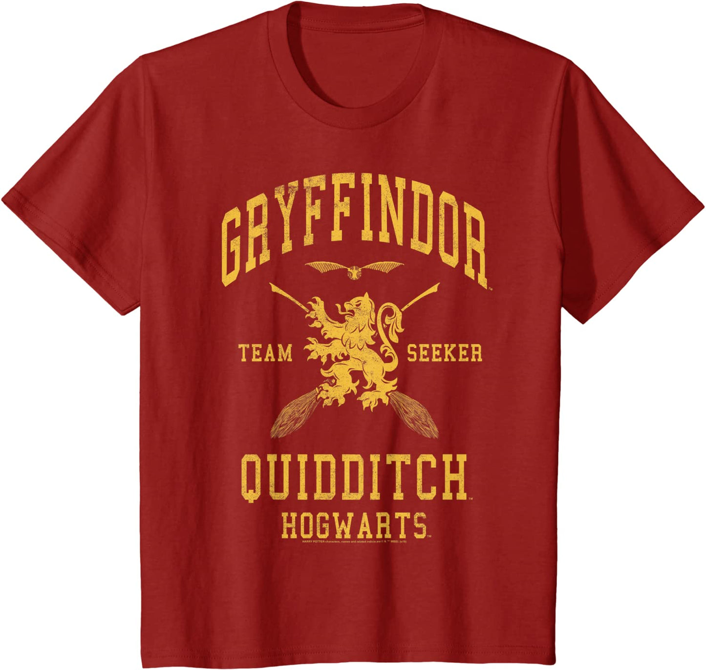 Kids Harry Potter Gryffindor Team Seeker Text T-Shirt