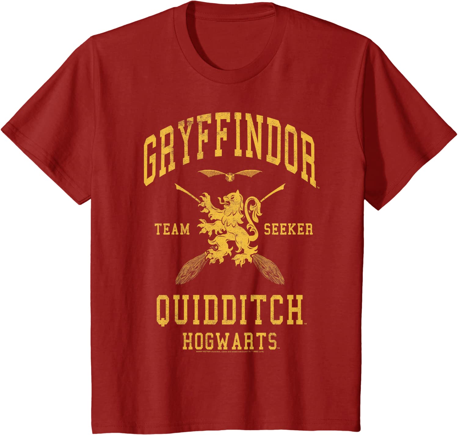Kids Harry Potter Gryffindor Team Seeker Text T-Shirt