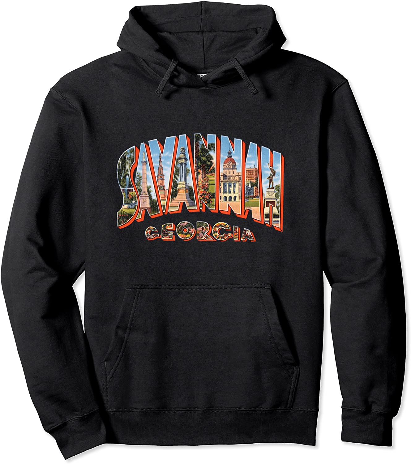 Savannah Georgia GA Retro Vintage Souvenir Hoodie