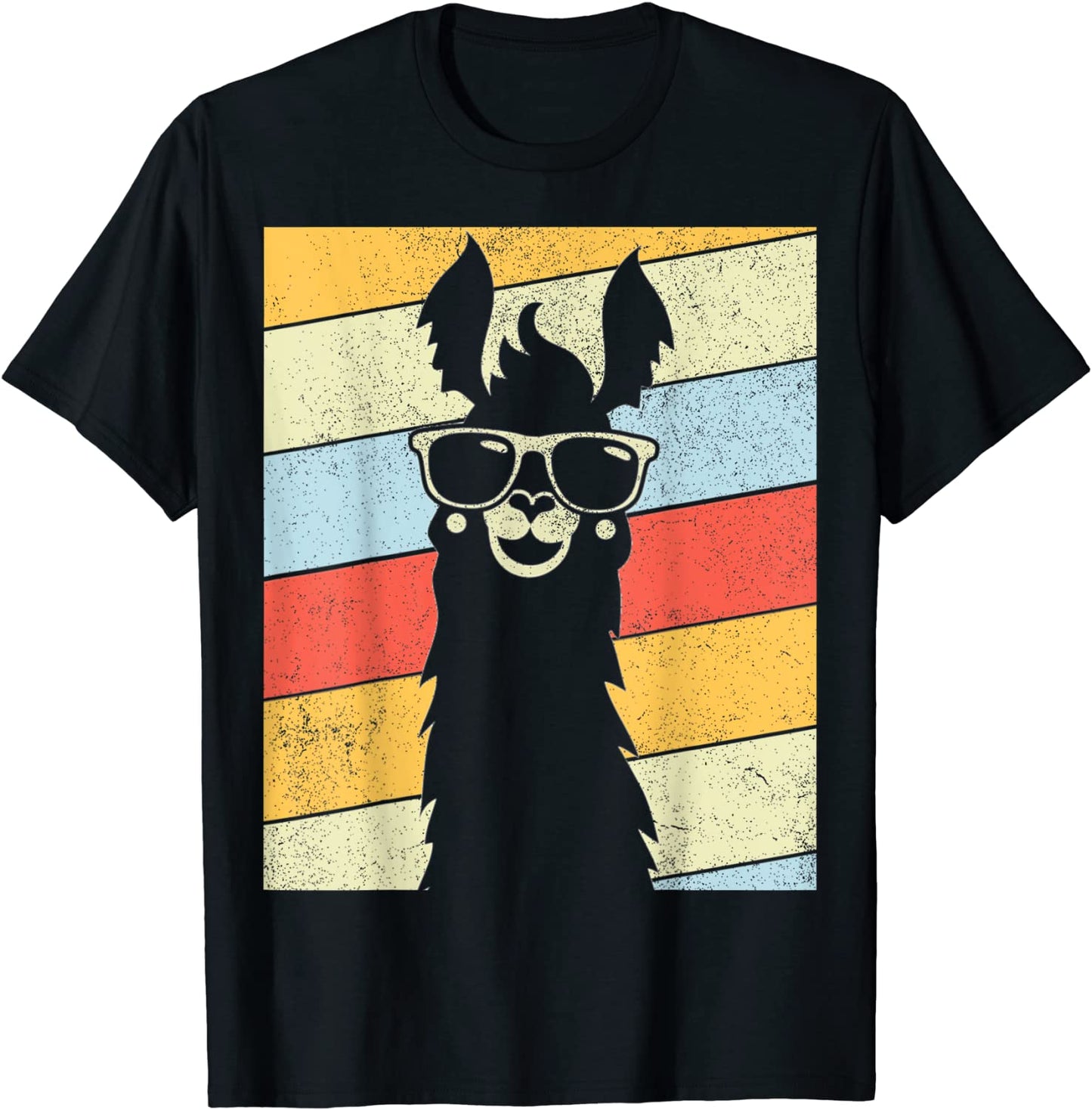 Vintage Retro Style Llama Alpaca 80s Llama Lovers Gift T-Shirt