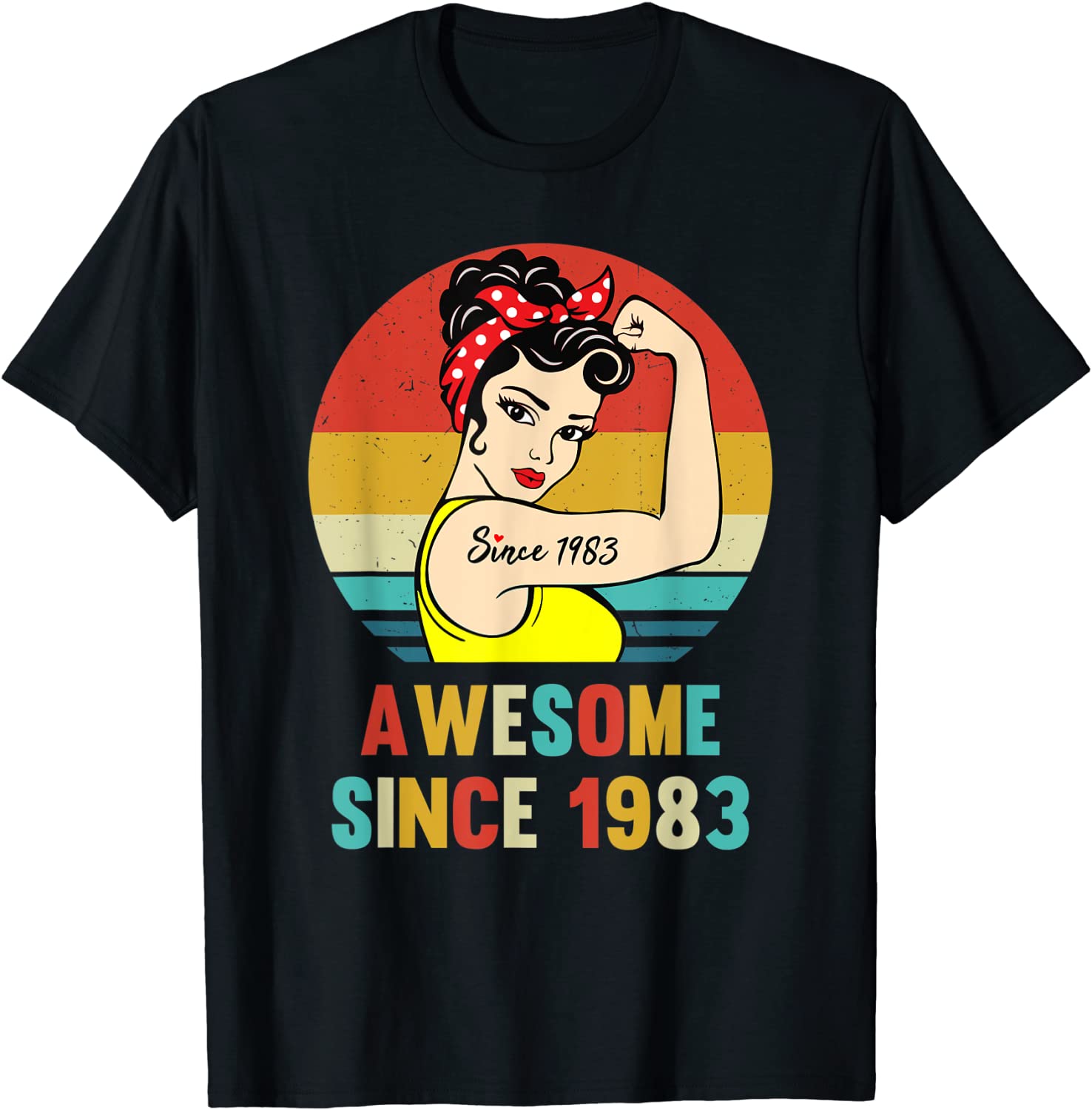 Vintage 38th Birthday 1983 Women Gift for 38 Year Old Woman T-Shirt