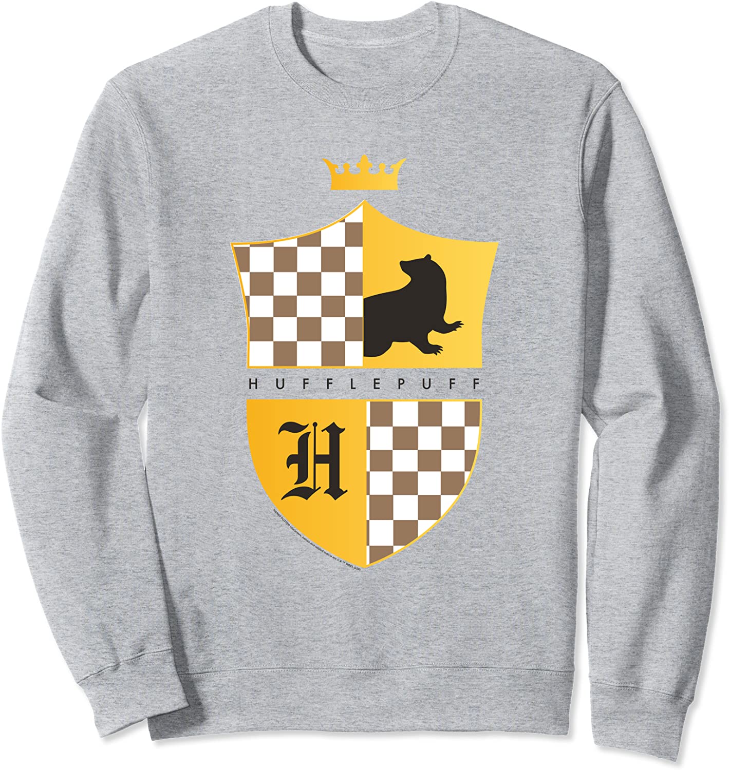 Harry Potter Hufflepuff Checkered Shield Crest Sweatshirt