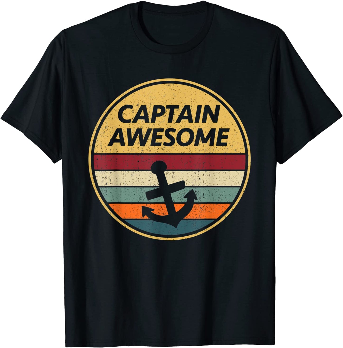 Retro Anchor Sailboat - Vintage Sailing Captain Awesome T-Shirt