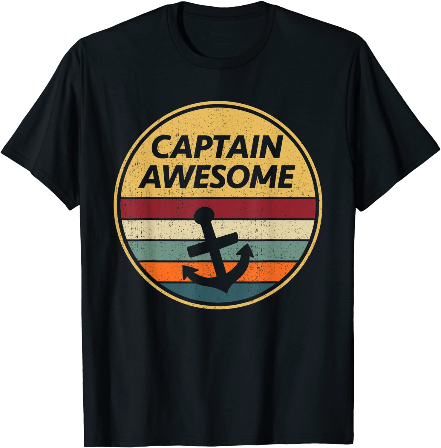 Retro Anchor Sailboat - Vintage Sailing Captain Awesome T-Shirt