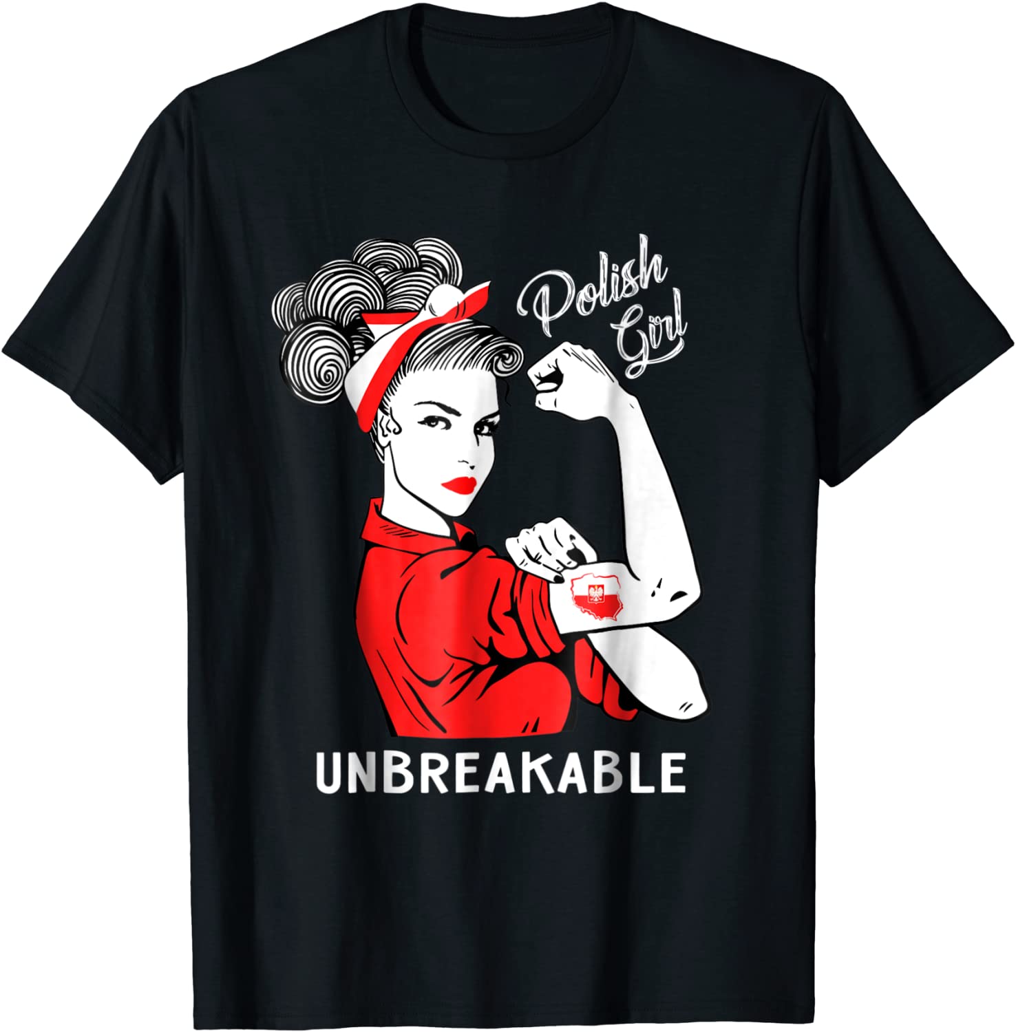 Polish Girl Unbreakable T-Shirt Heritage Poland Flag Gift