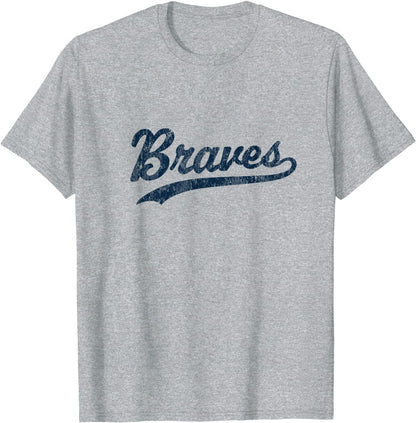 Braves Mascot Vintage Sports Name Design T-Shirt