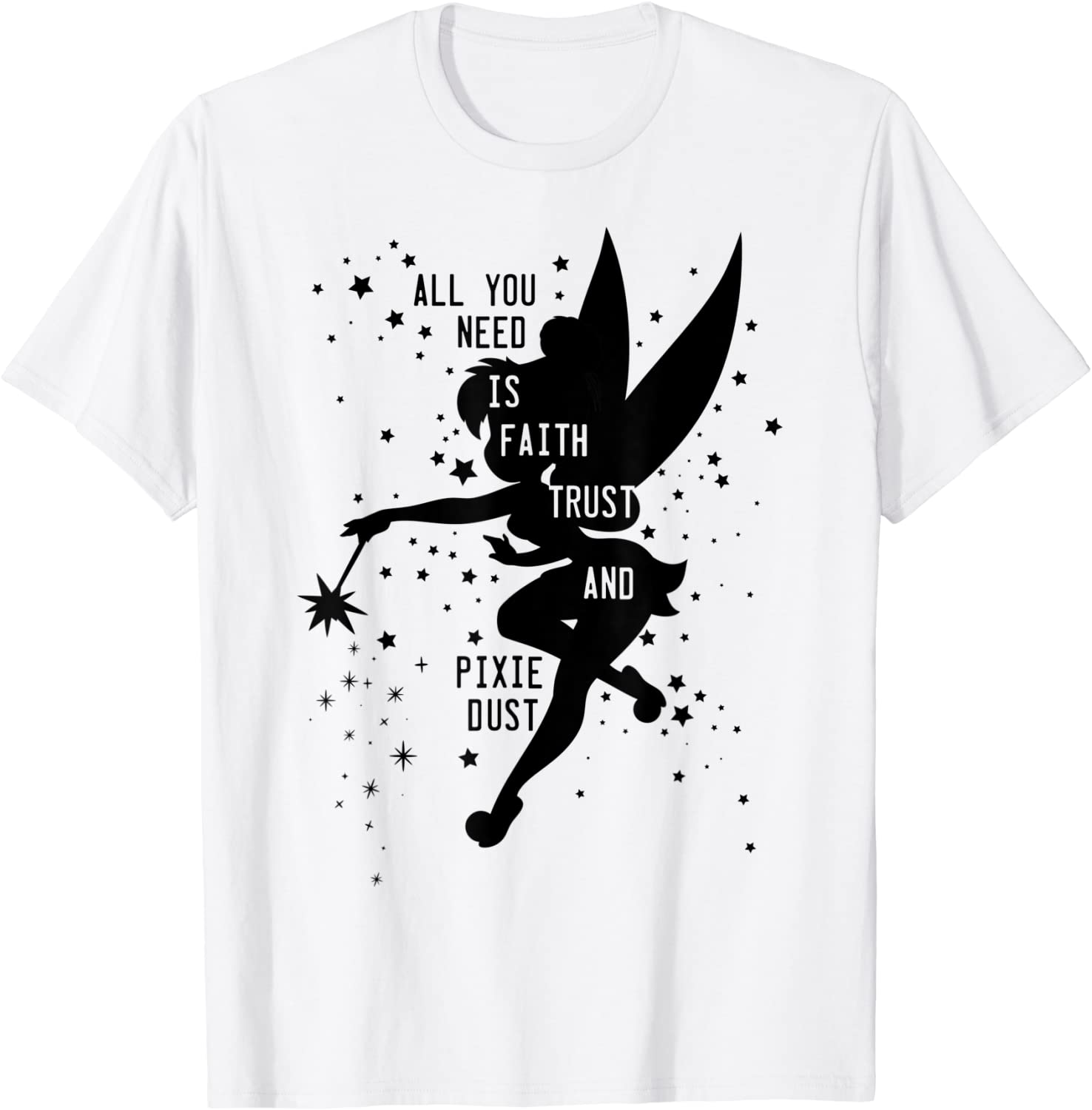 Disney Peter Pan Tinker Bell Pixie Dust Silhouette T-Shirt T-Shirt