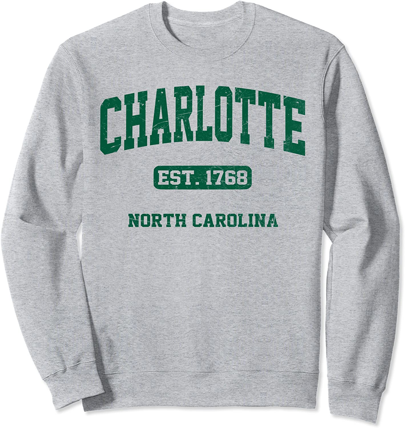 Charlotte North Carolina vintage University College Style Sweatshirt