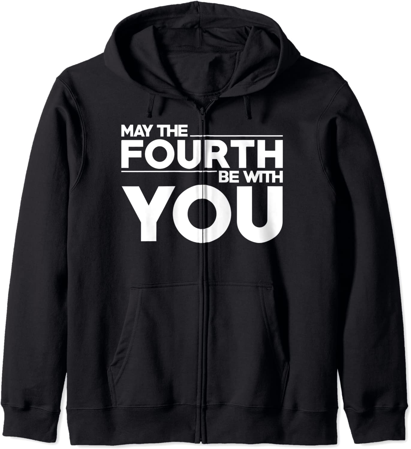 Star Wars May The Fourth Be With You Simple Text Hoodie