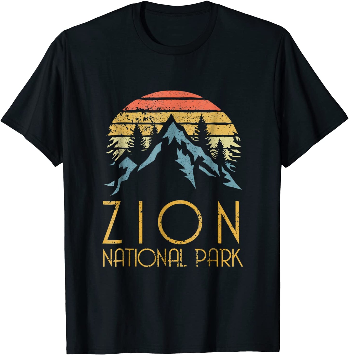 Vintage Retro Zion National Park Utah T Shirt