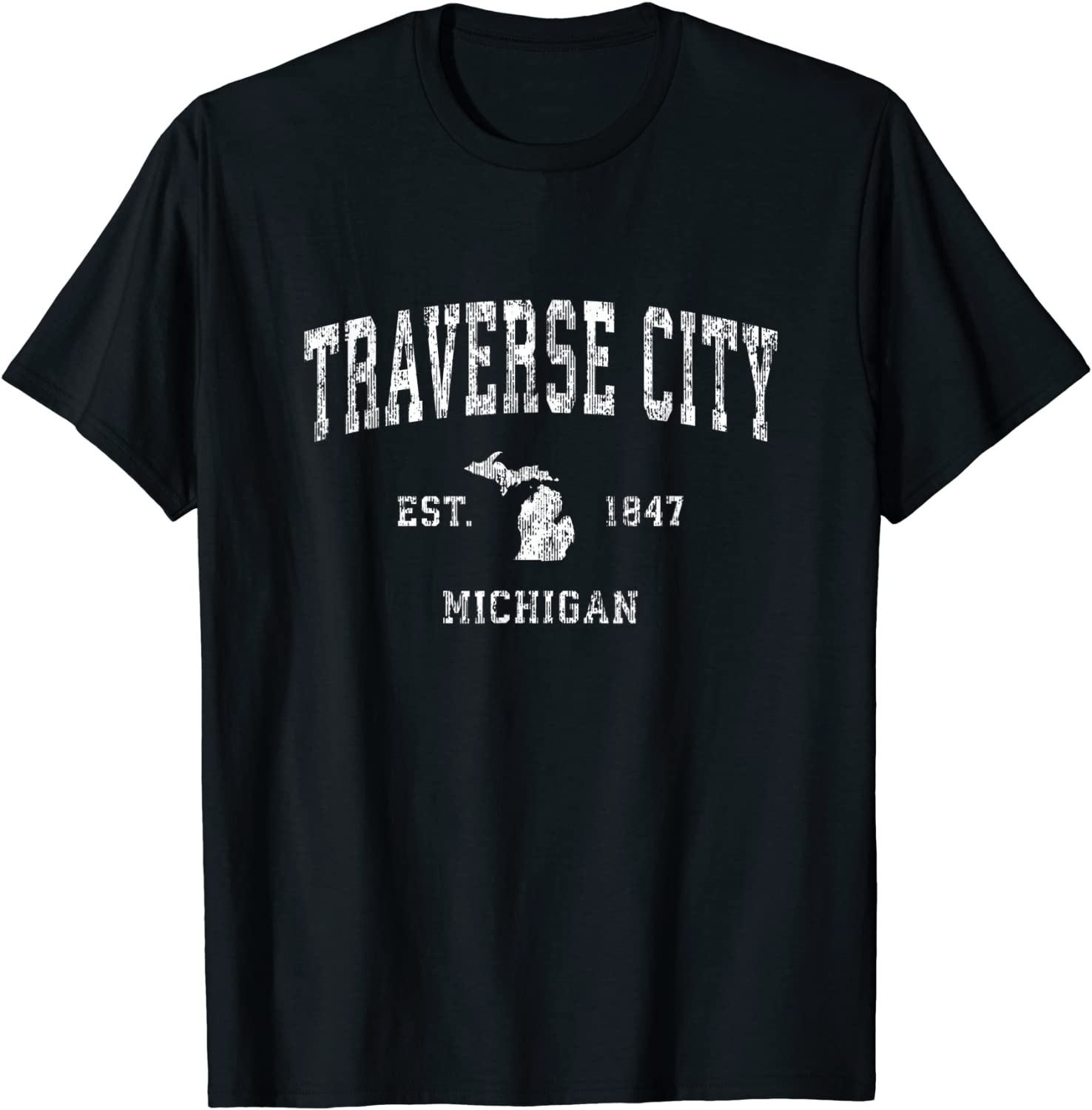 Traverse City Michigan MI Vintage Athletic Sports Design T-Shirt