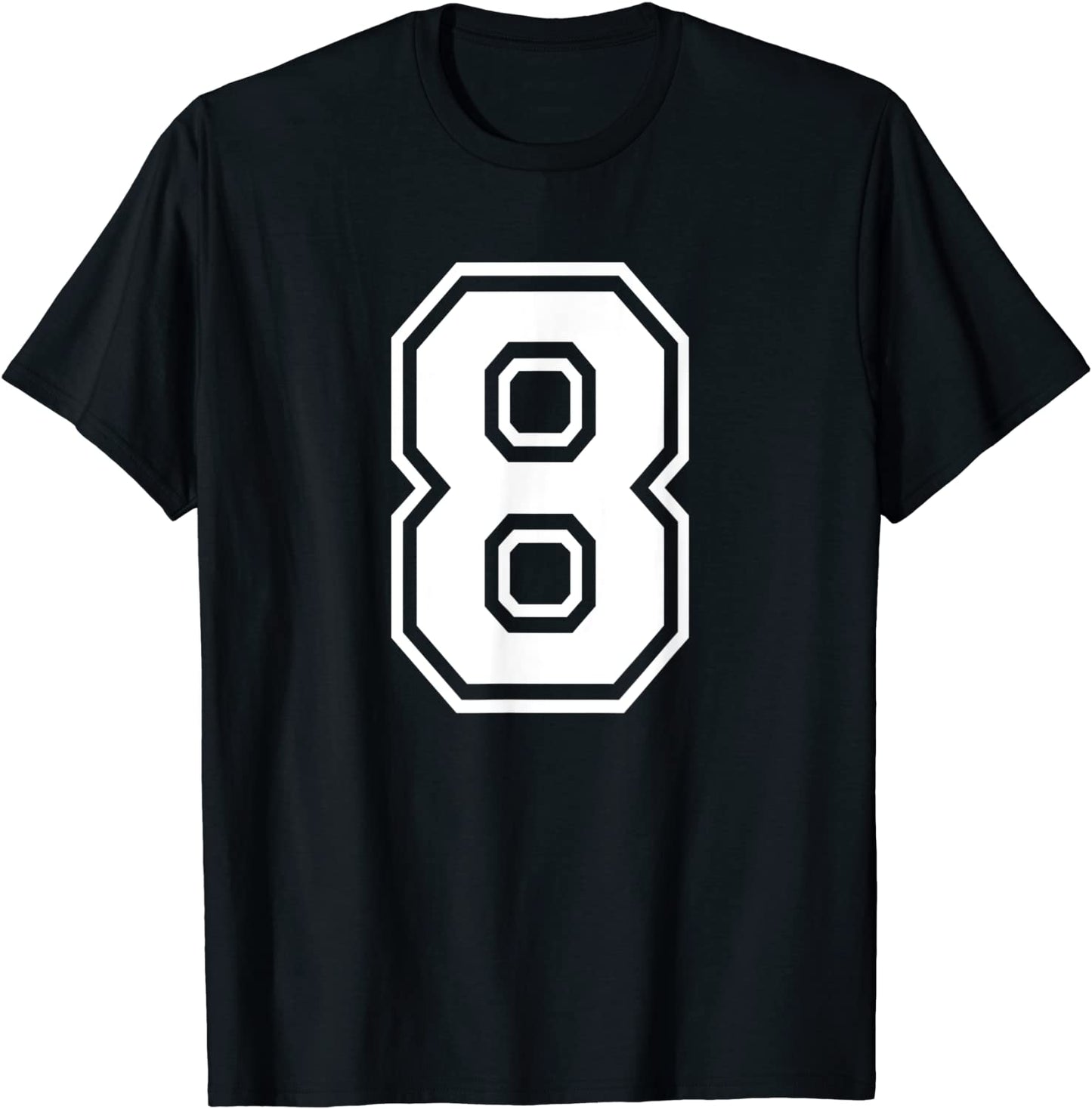 Number 8 Birthday Gift Sports Player Team Numbered Jersey T-Shirt