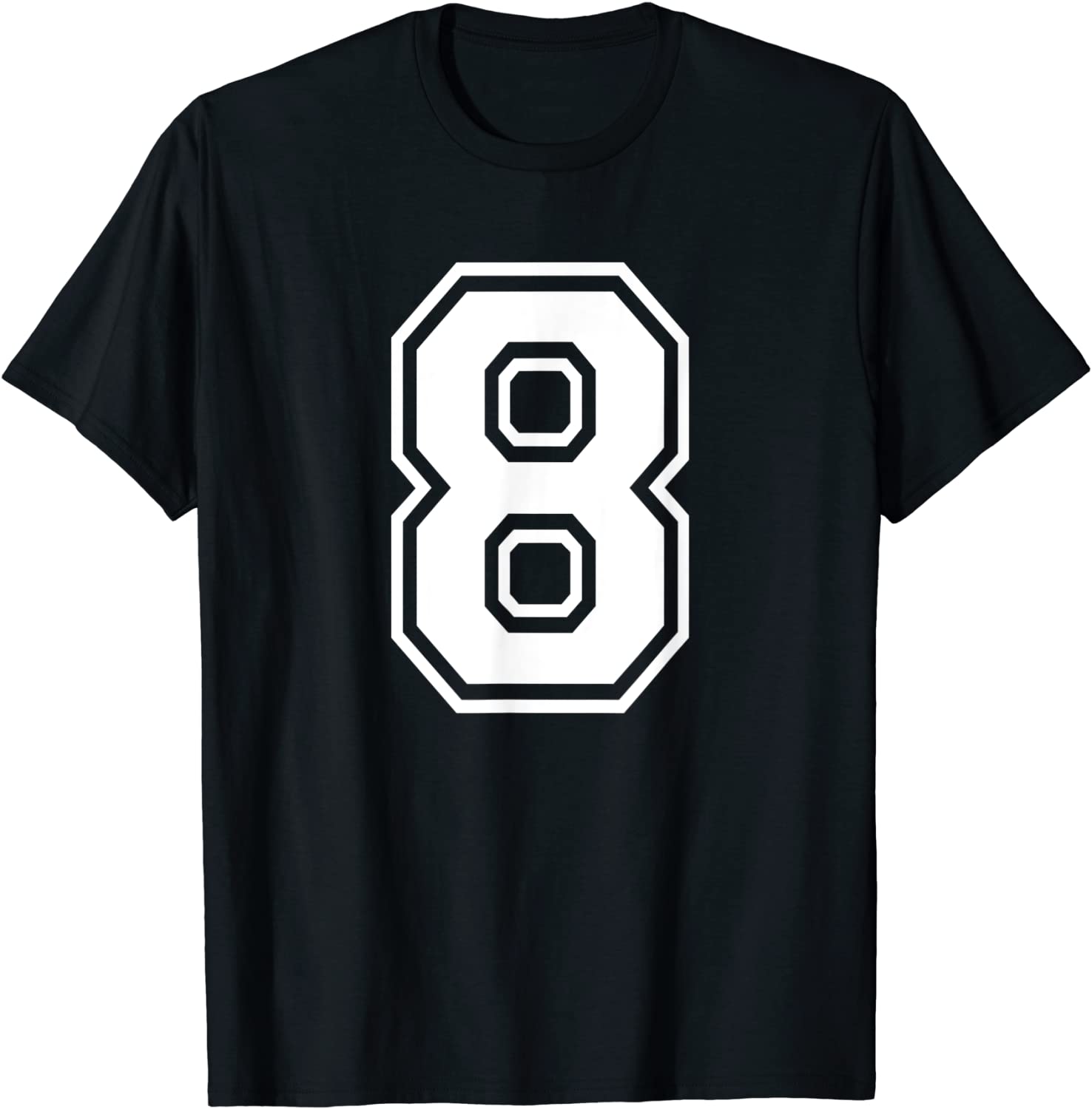 Number 8 Birthday Gift Sports Player Team Numbered Jersey T-Shirt