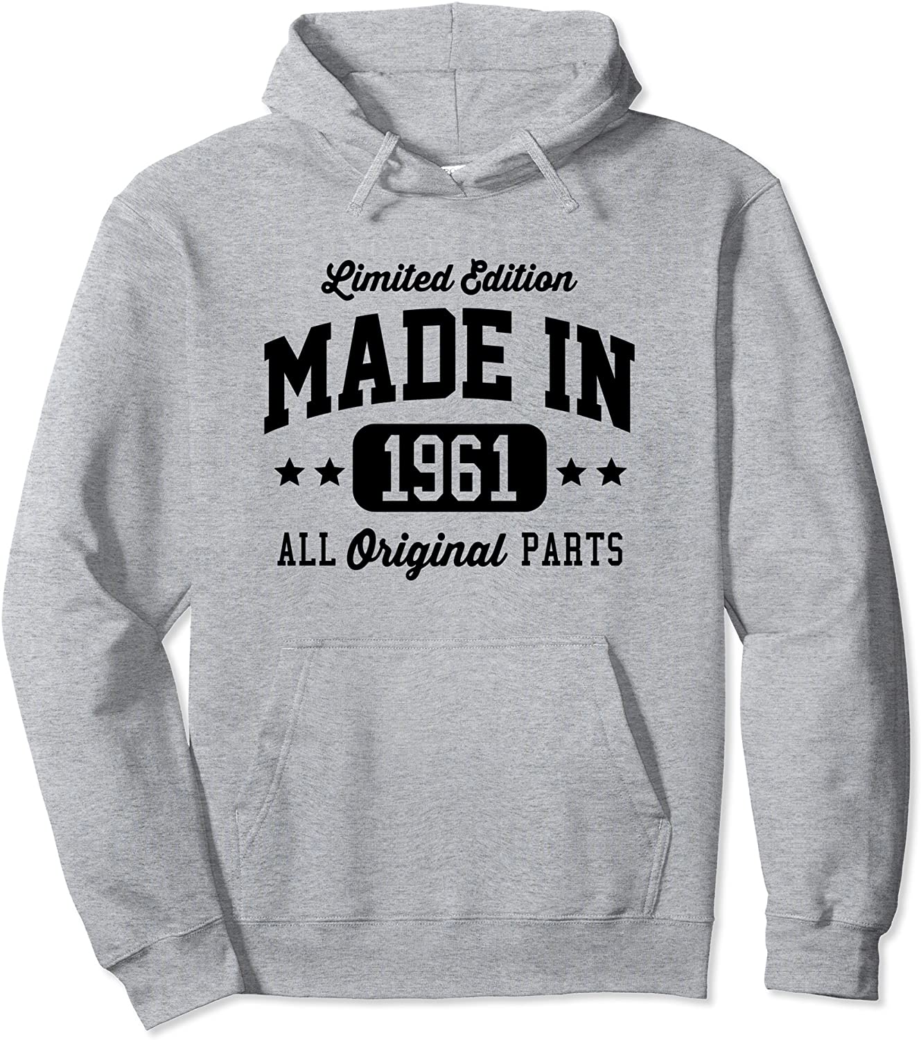 Vintage Made In 1961 Limited Edition Original Parts Pullover Hoodie