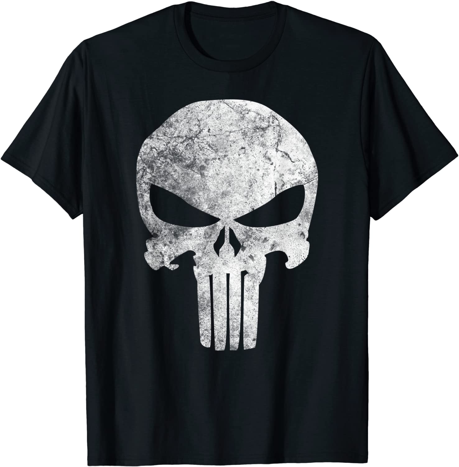 Marvel Punisher Skull Symbol Distressed T-Shirt