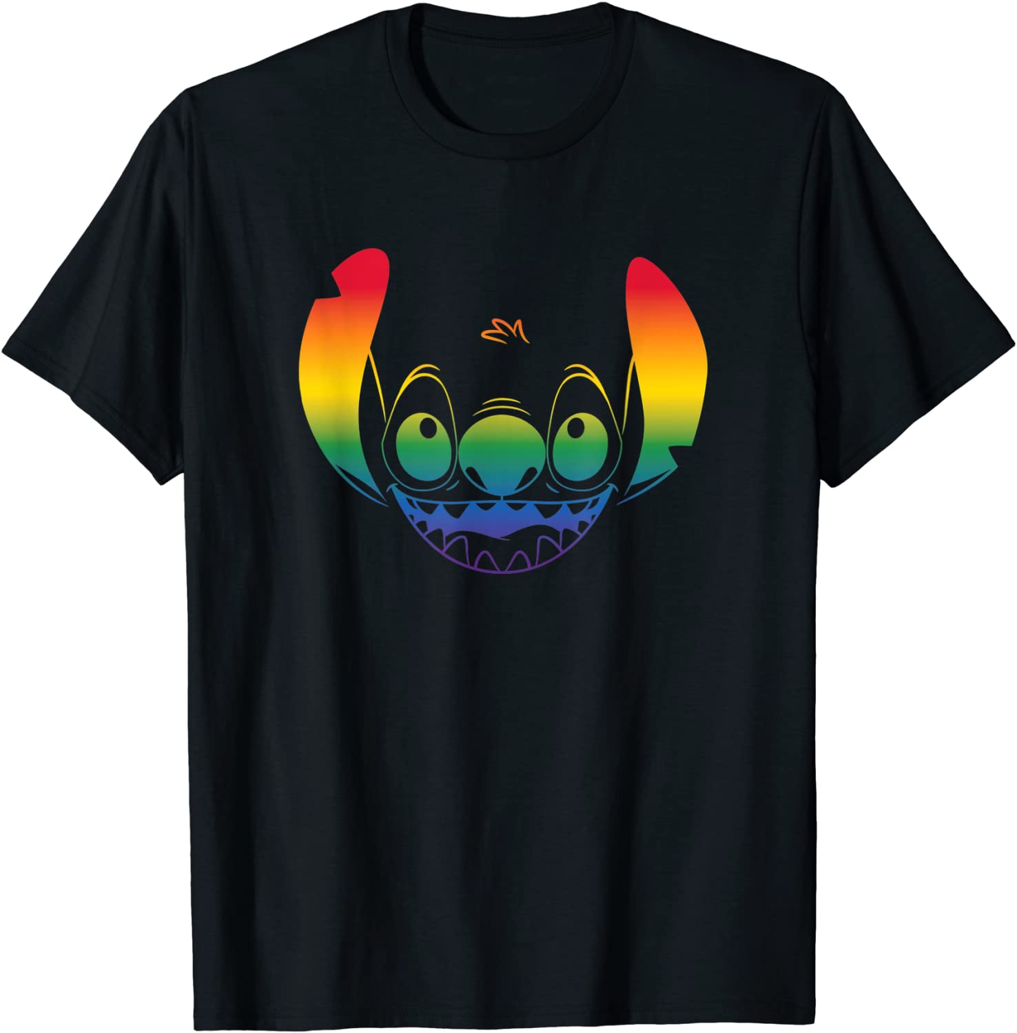 Disney Lilo Stitch Big Face Pride Ears T-Shirt