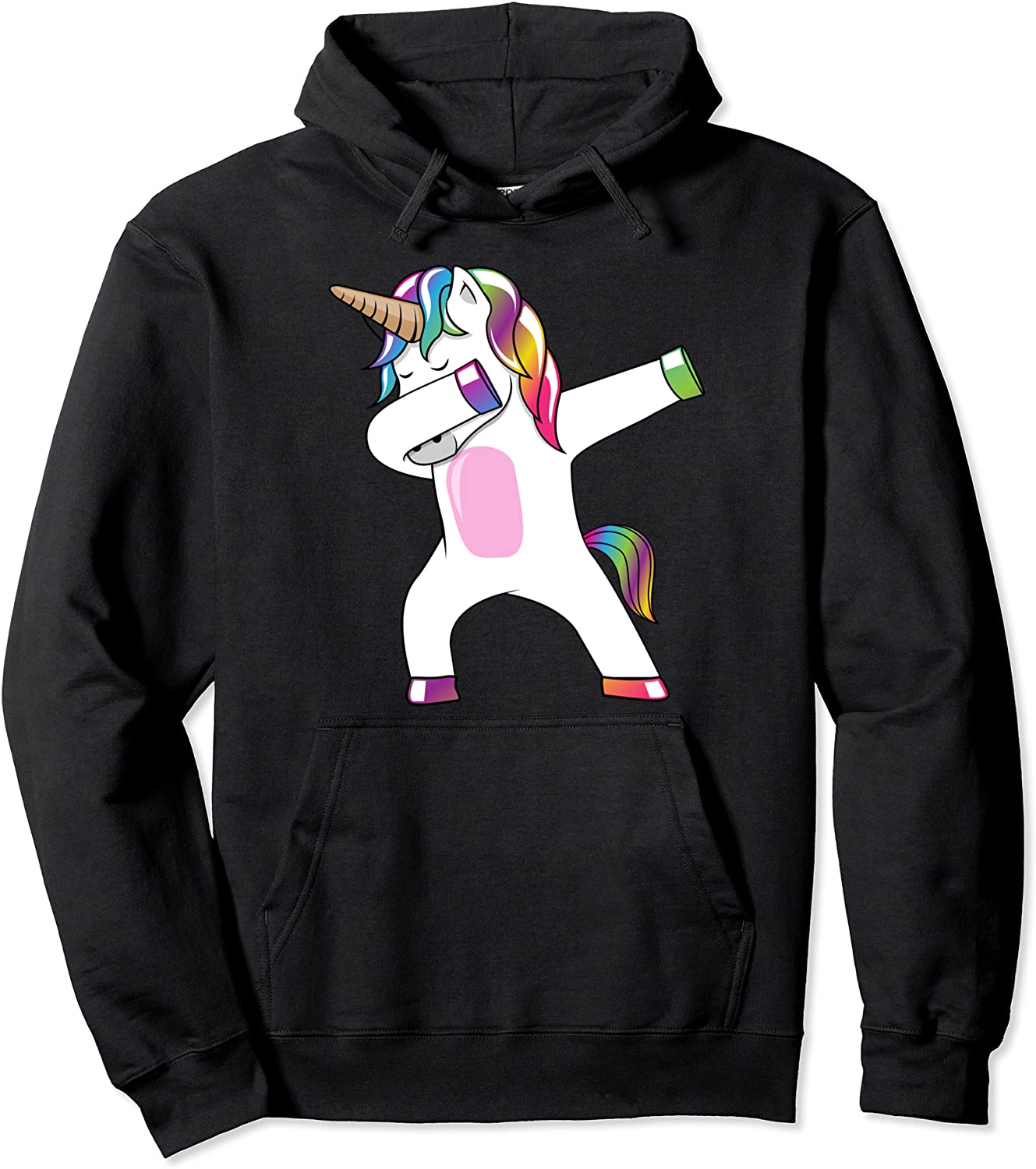 Dabbing Unicorn Hoodie- Dab Dance Sweatshirt Rainbow Unicorn Pullover Hoodie