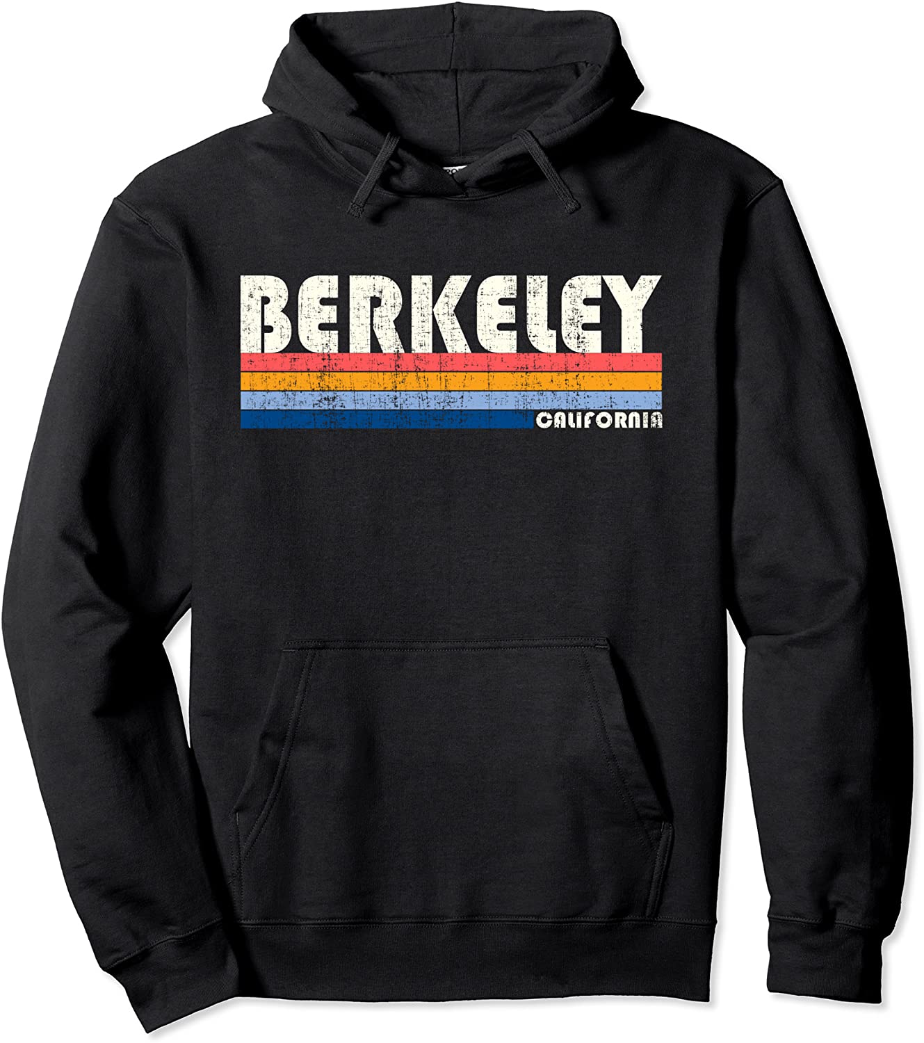 Vintage 70s 80s Style Berkeley CA Pullover Hoodie