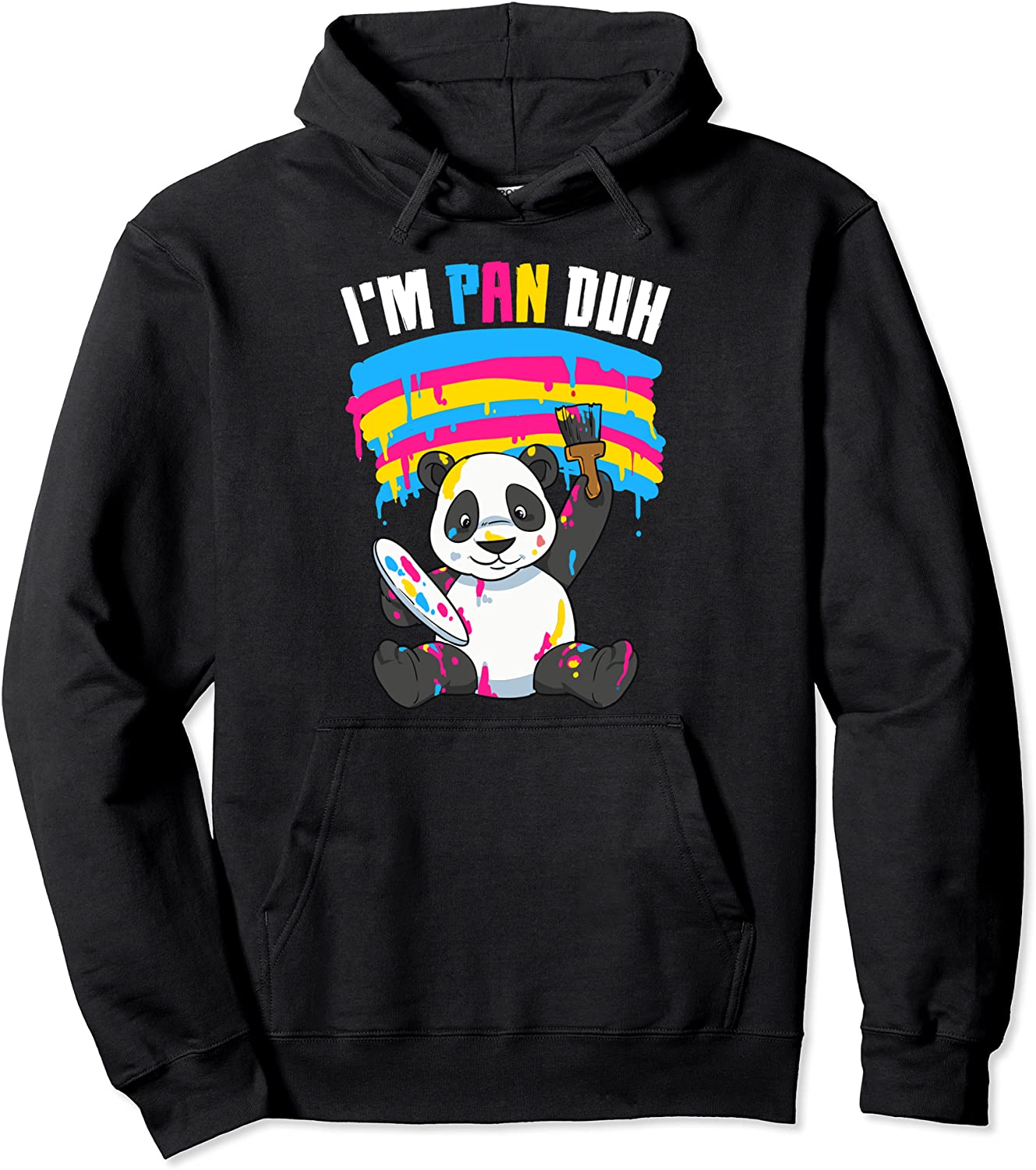 Im Pan Duh Panda Pansexual Pride Rainbow LGBT Pullover Hoodie