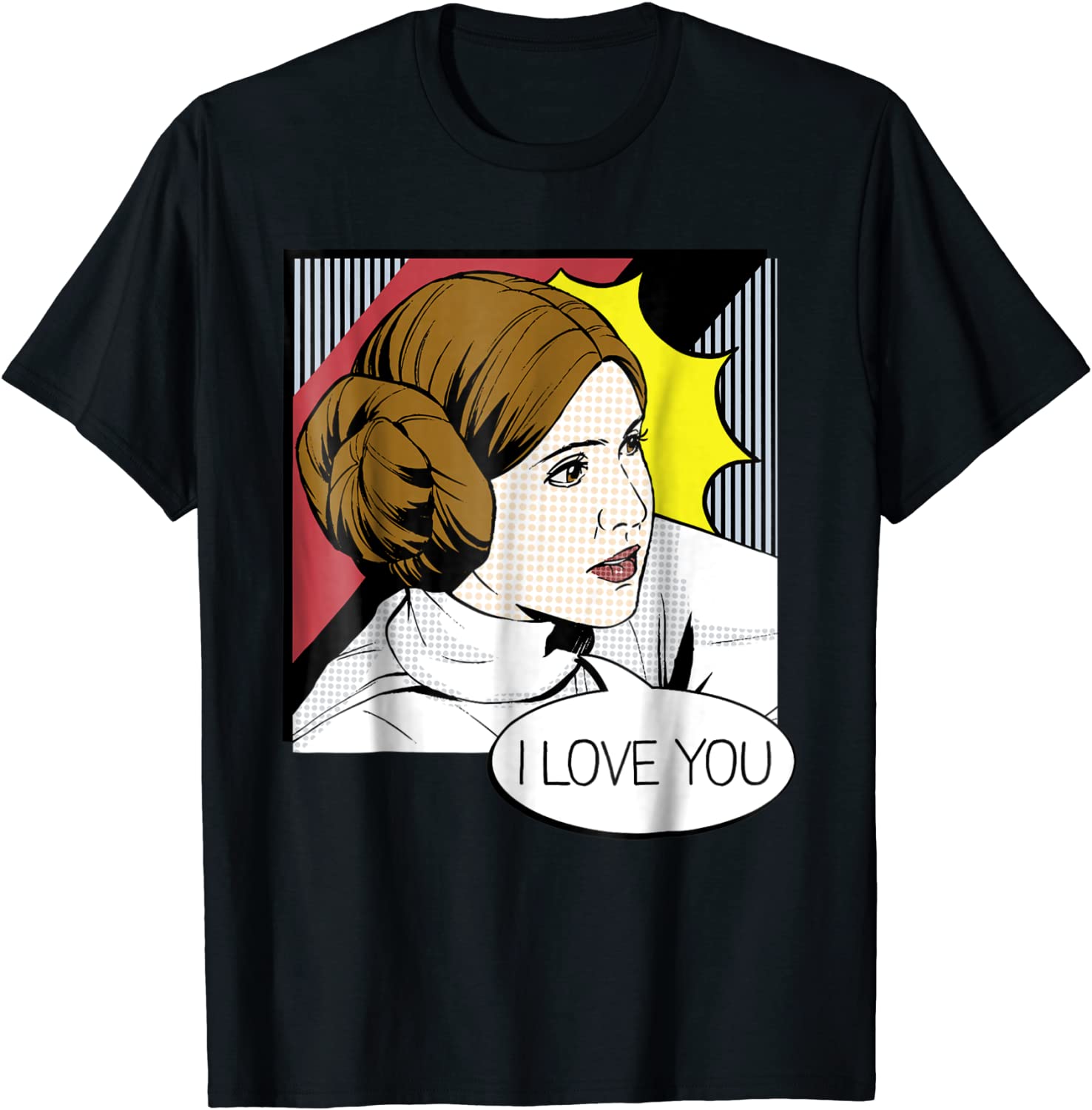 Star Wars Leia I Love You Pop Art Couples Graphic T-Shirt