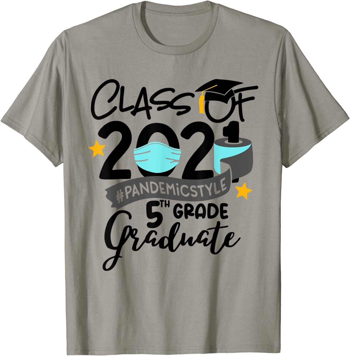 5th Grade Graduate 2021 Graduate Quarantine Fifth Graduation T-Shirt