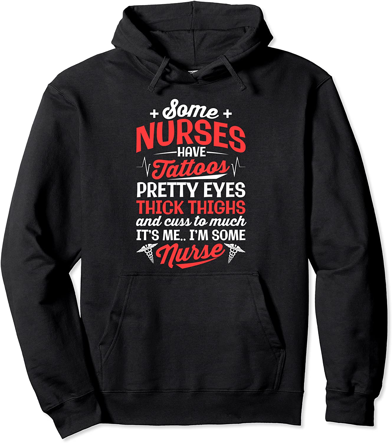 Some Nurse Have Tattoos Women Nursing Funny RN LPN CNA Gift Pullover Hoodie
