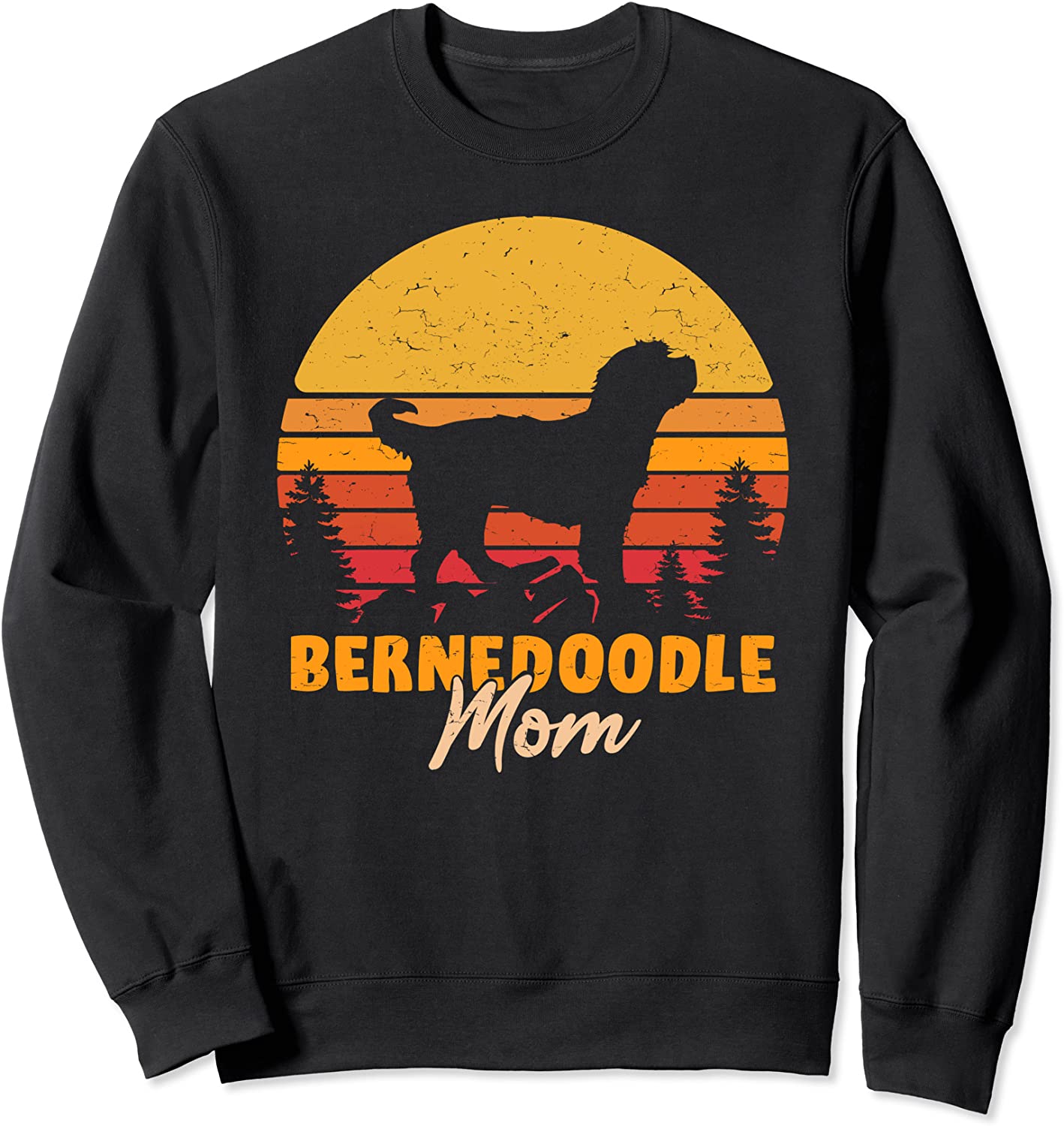 Bernedoodle Mom Mama Vintage Retro Dog Women Gift Sweatshirt