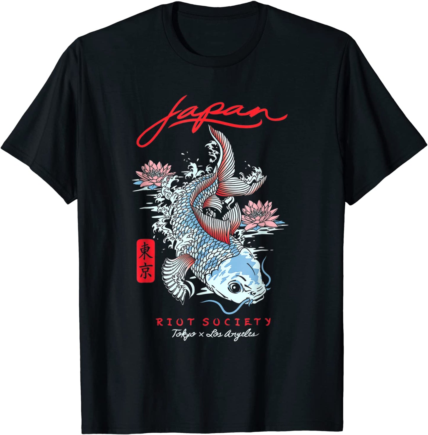 Riot-Society-Japan-Koi-Lotus T-Shirt T-Shirt