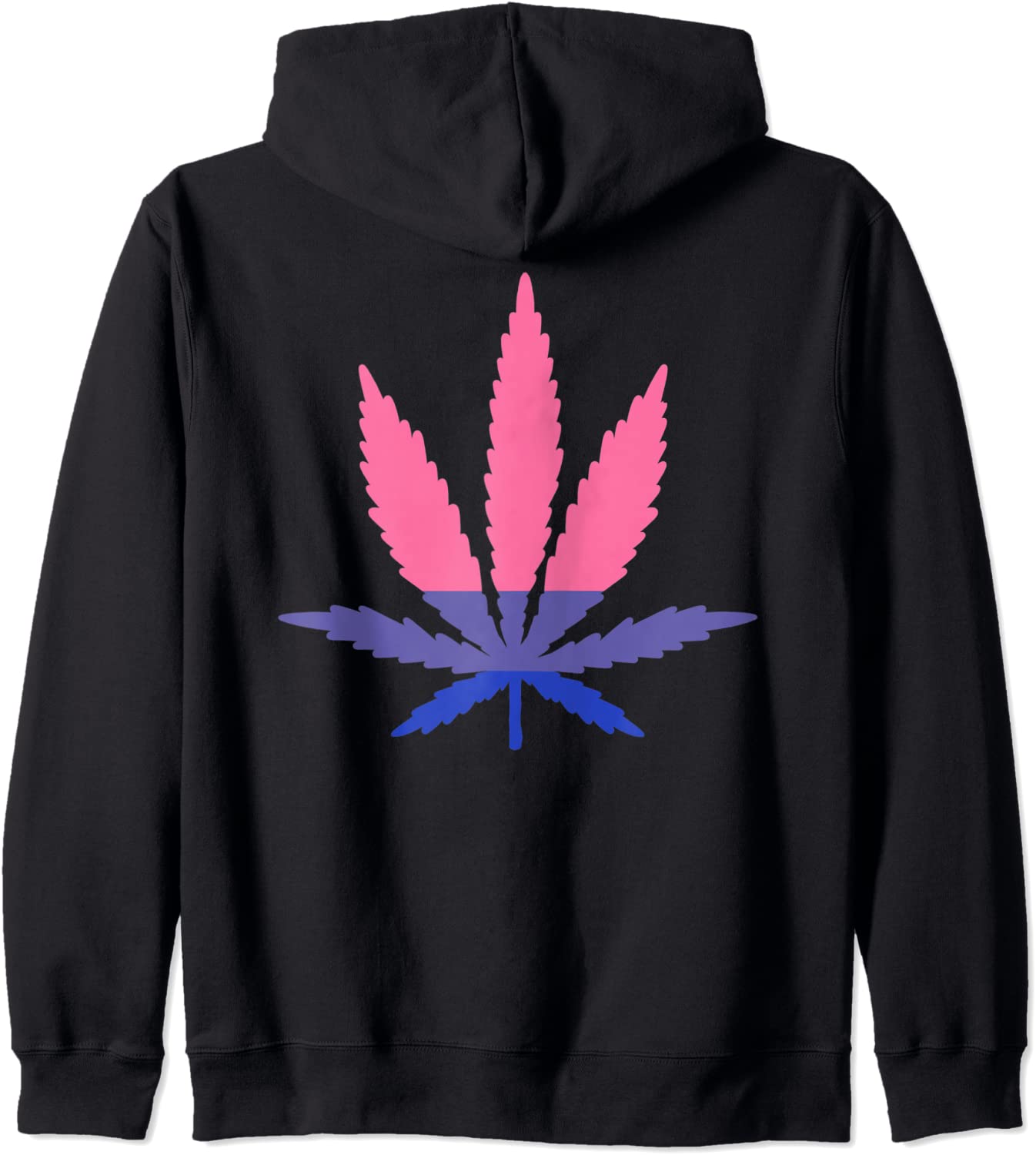 Weed Leaf Bisexual Bi Pride Cannabis Marijuana LGBTQ Flag Hoodie