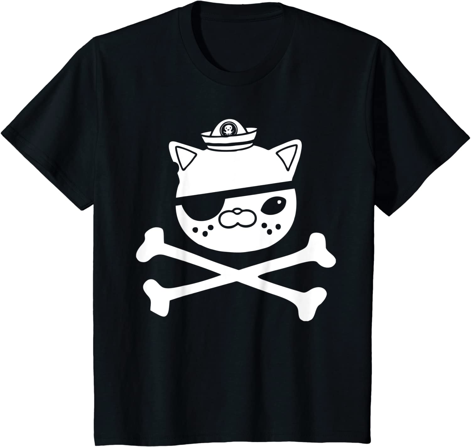 Kids Kwazii Cute Funny Pirate Cat Kids Tee T-Shirt