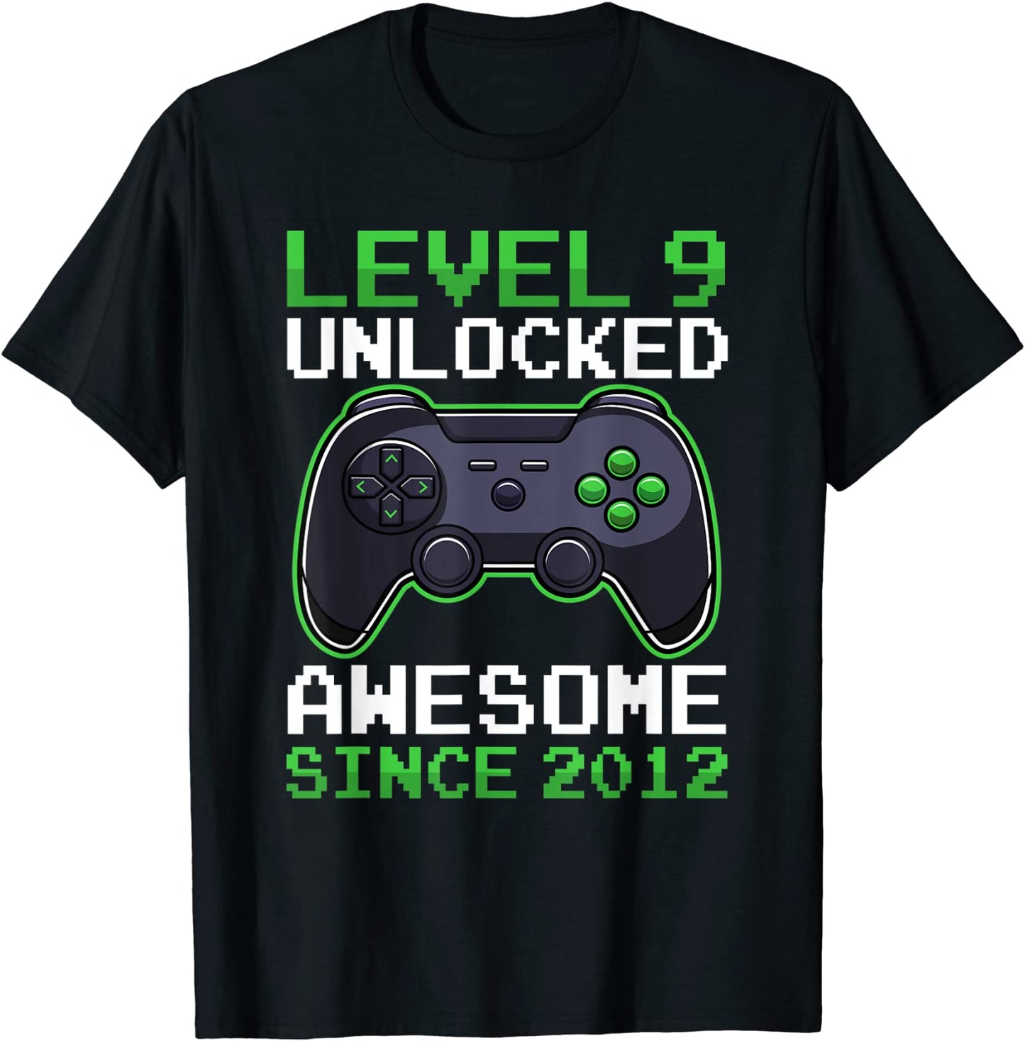 Level 9 Unlocked 9 Years Old Video Gamer Birthday Boy T-Shirt