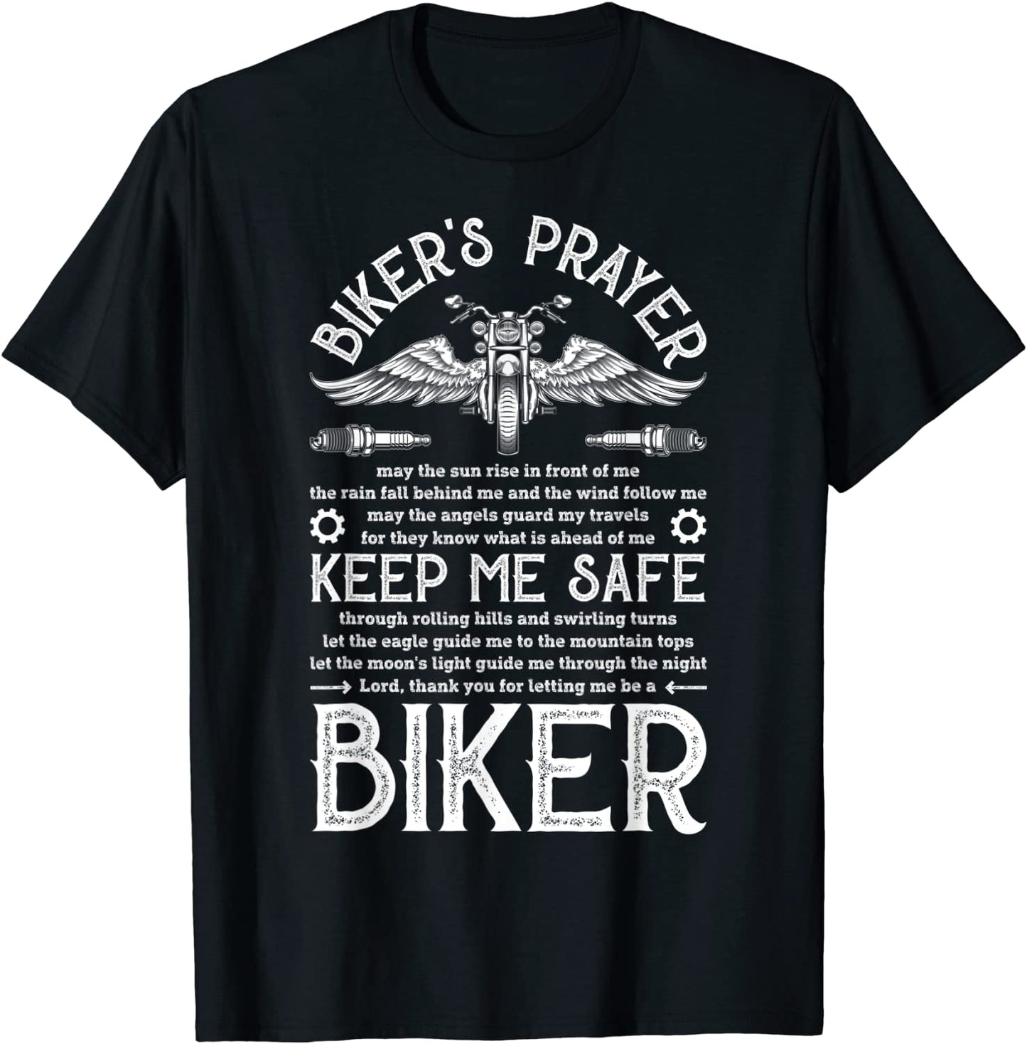 Bikers Prayer Vintage Motorcycle Biker Biking Motorcycling T-Shirt