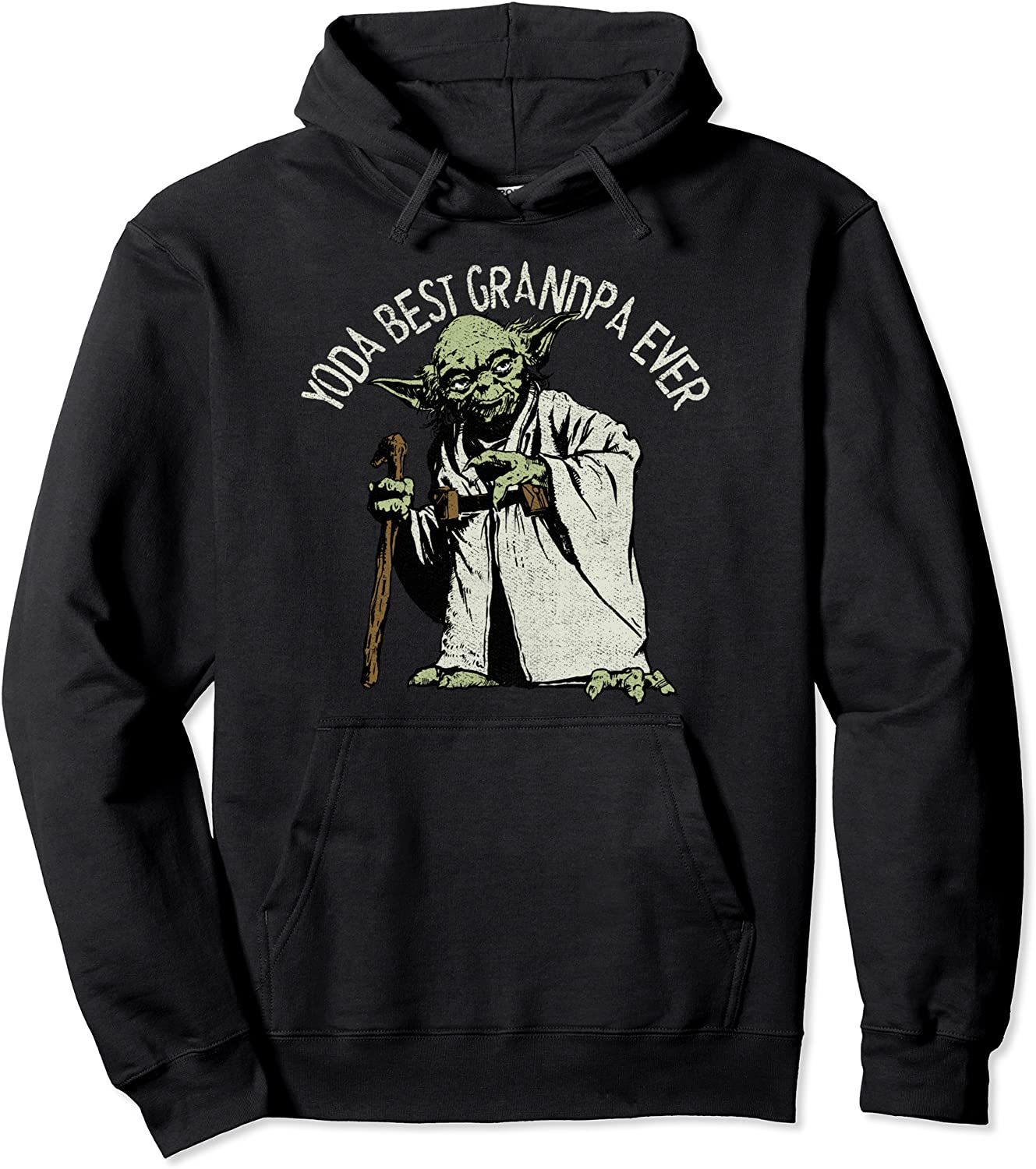 Star Wars Yoda Best Grandpa Ever Portrait Pullover Hoodie