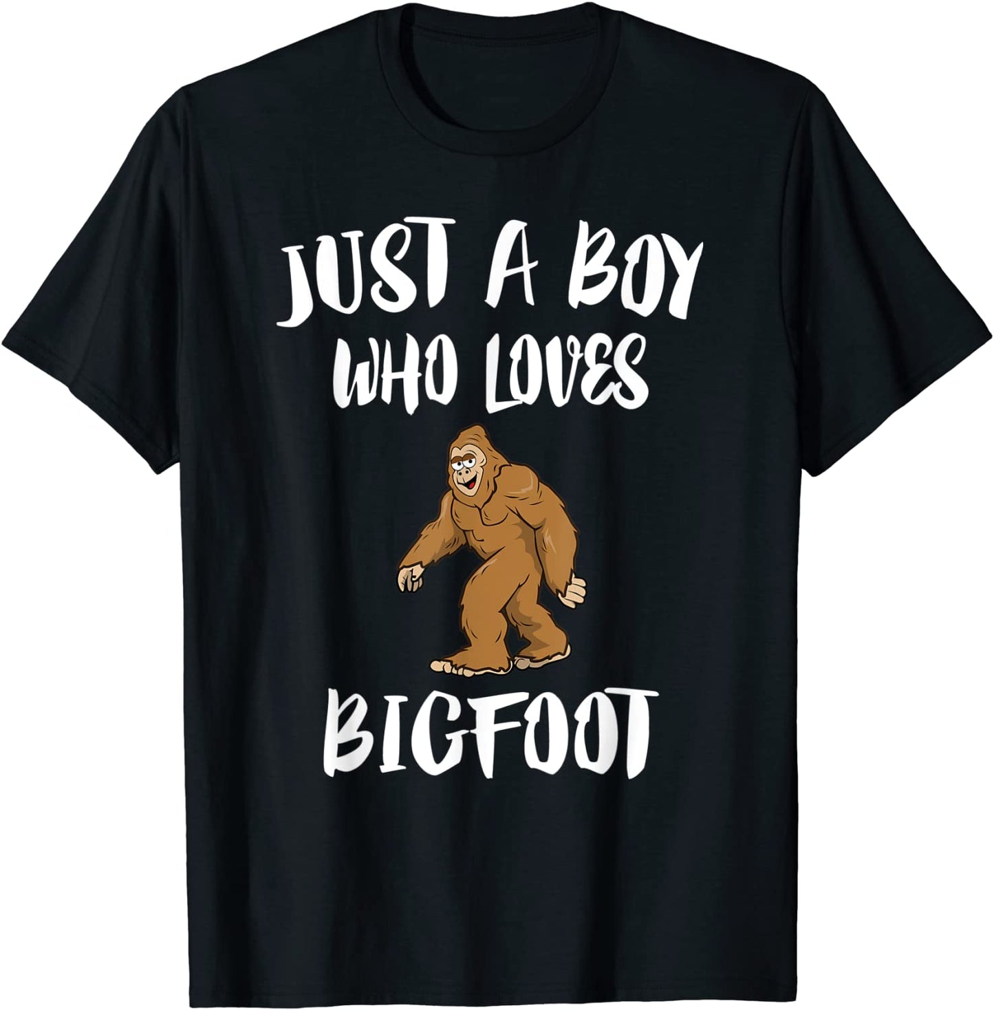 Just A Boy Who Loves Bigfoot Animal Gift T-Shirt