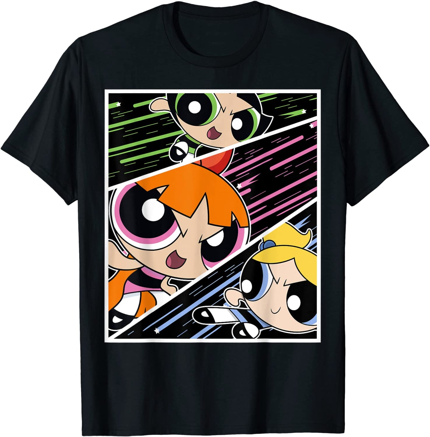 CN The Powerpuff Girls Action Shot Panels T-Shirt
