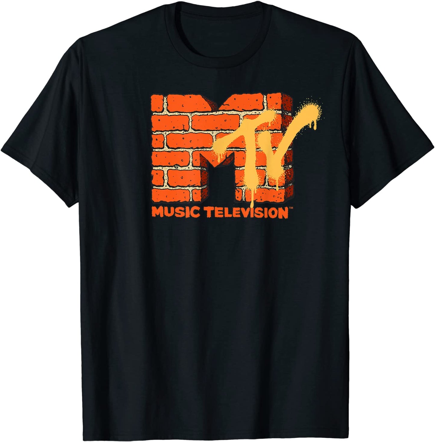 MTV Yellow And Orange Brick Graphic T-Shirt