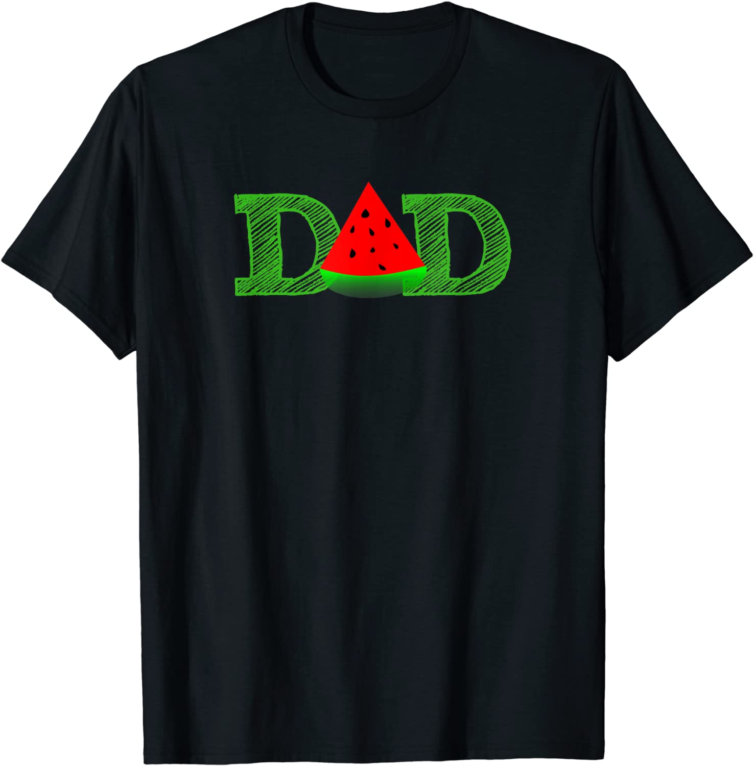 Dad Watermelon T-Shirt - Funny Summer Melon Fruit Cool Tee T-Shirt