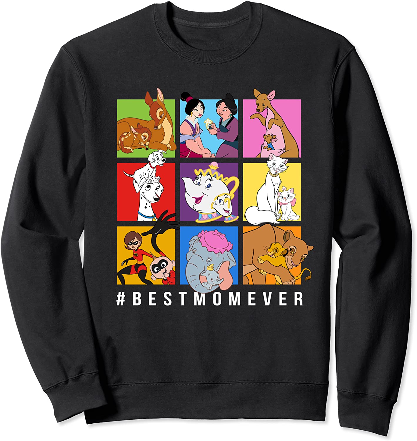 Disney Characters BestMomEver Mothers Day Sweatshirt