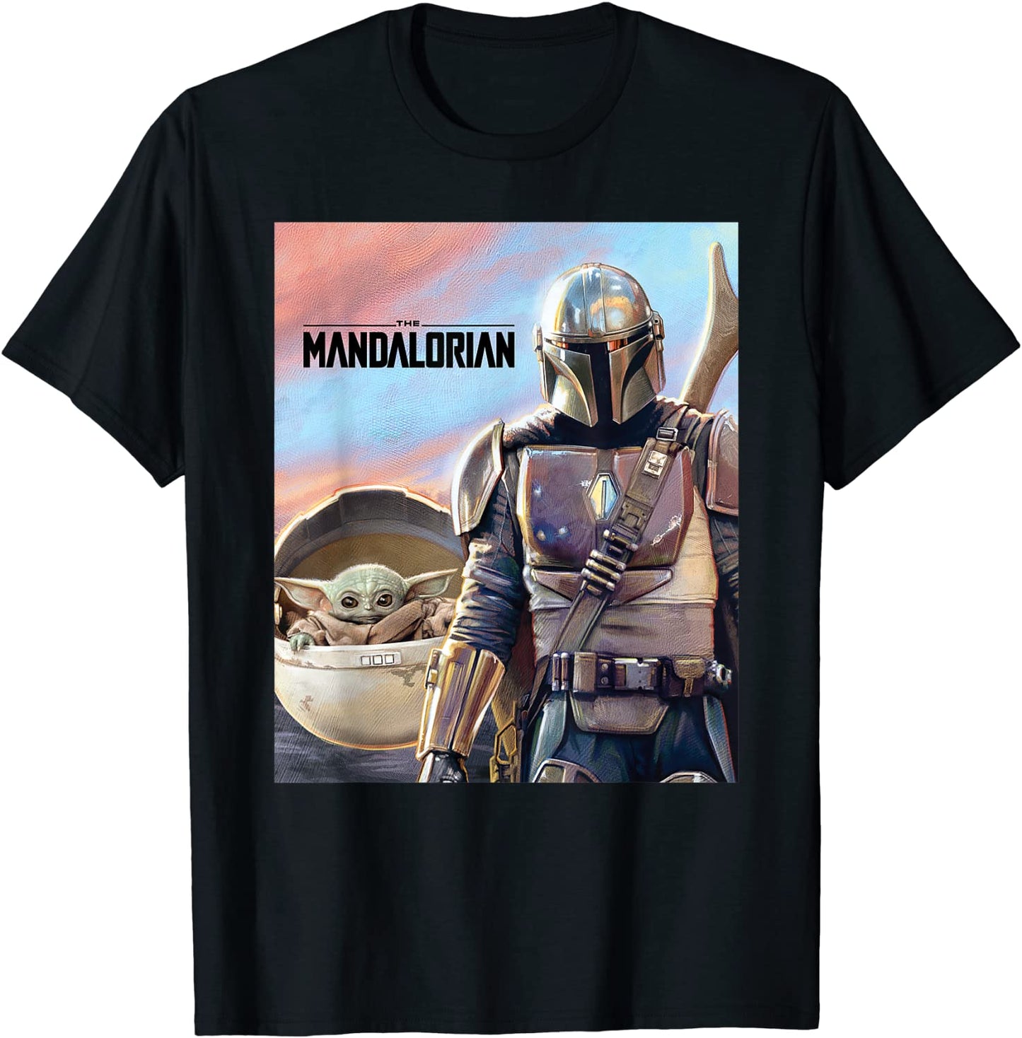 Star Wars The Mandalorian The Child Painting T-Shirt