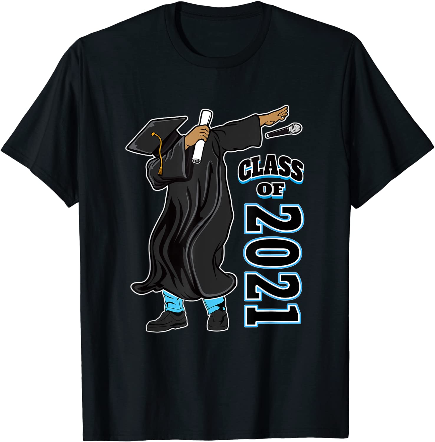 Senior Black Grads Matter Class of 2021 Dabbing Graduation T-Shirt