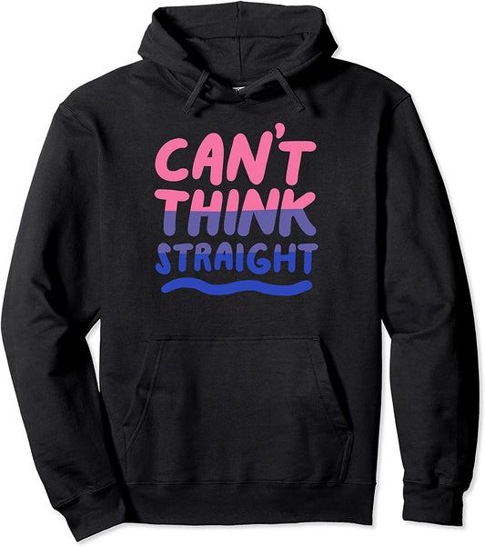Cant Think Straight Bisexual LGBT Pride Flag Hoodie