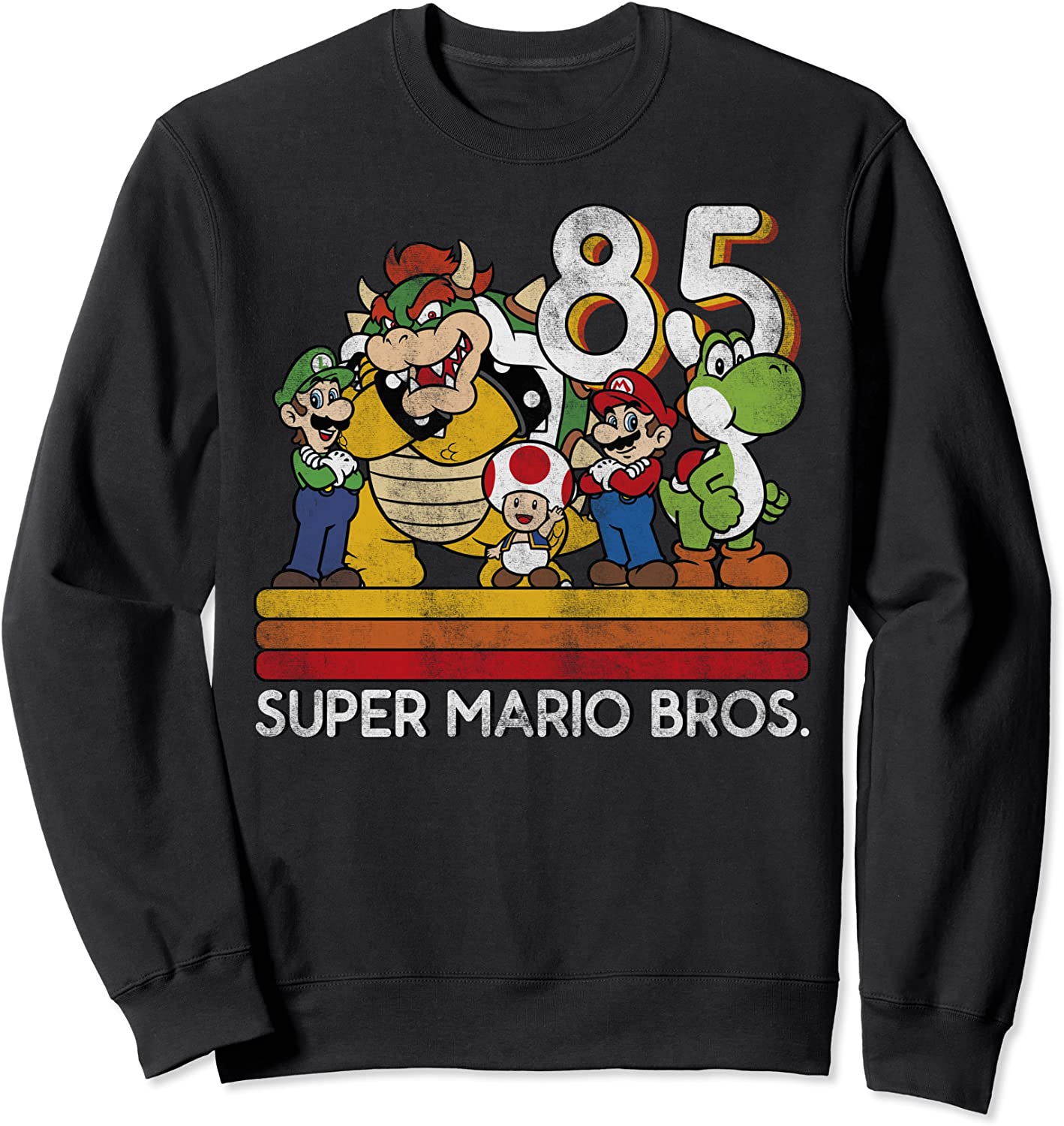 Nintendo Super Mario Retro Character Line-Up Sweatshirt