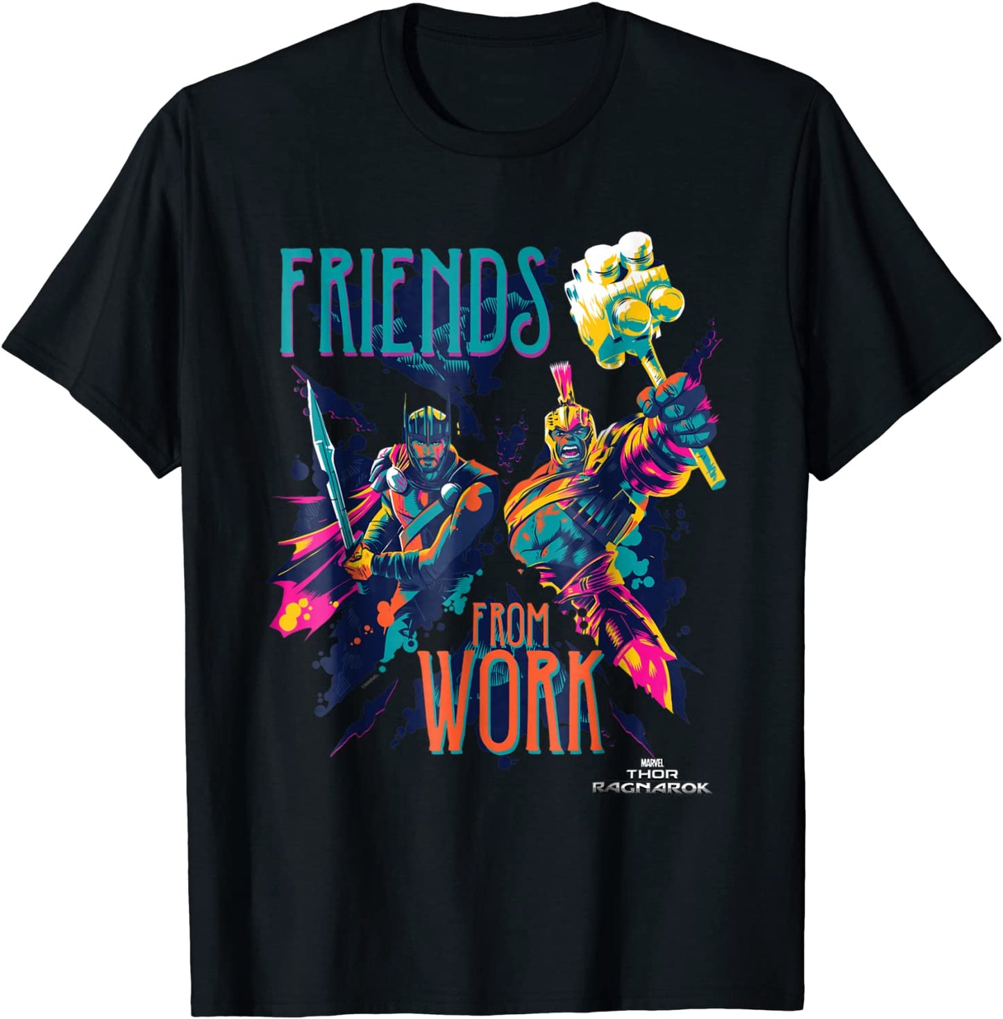 Marvel Thor Ragnarok Working Friends Neon Blast T-Shirt