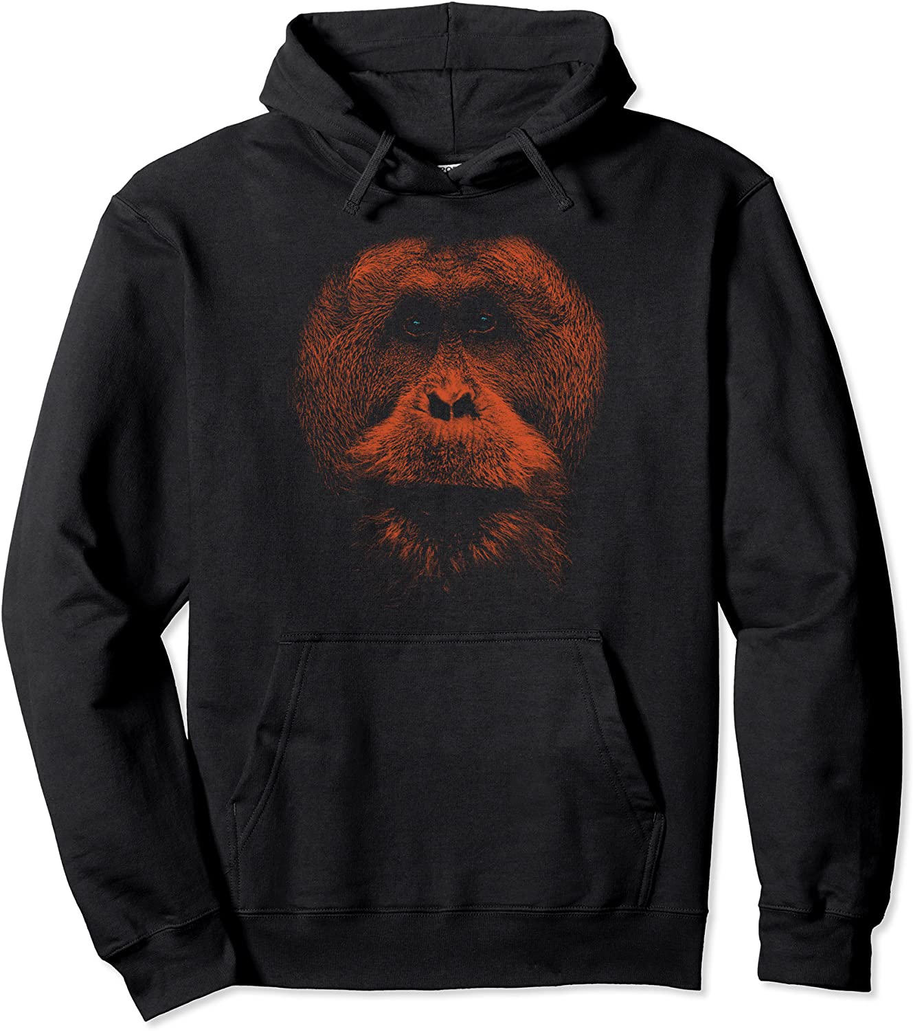 Orangutan Ape Animal Face Portrait Pullover Hoodie