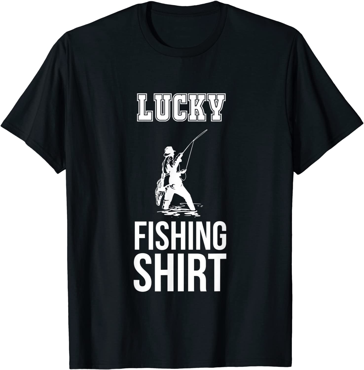 Fisherman Lucky Fishing Shirt Dad Husband Boyfriend Kids T-Shirt