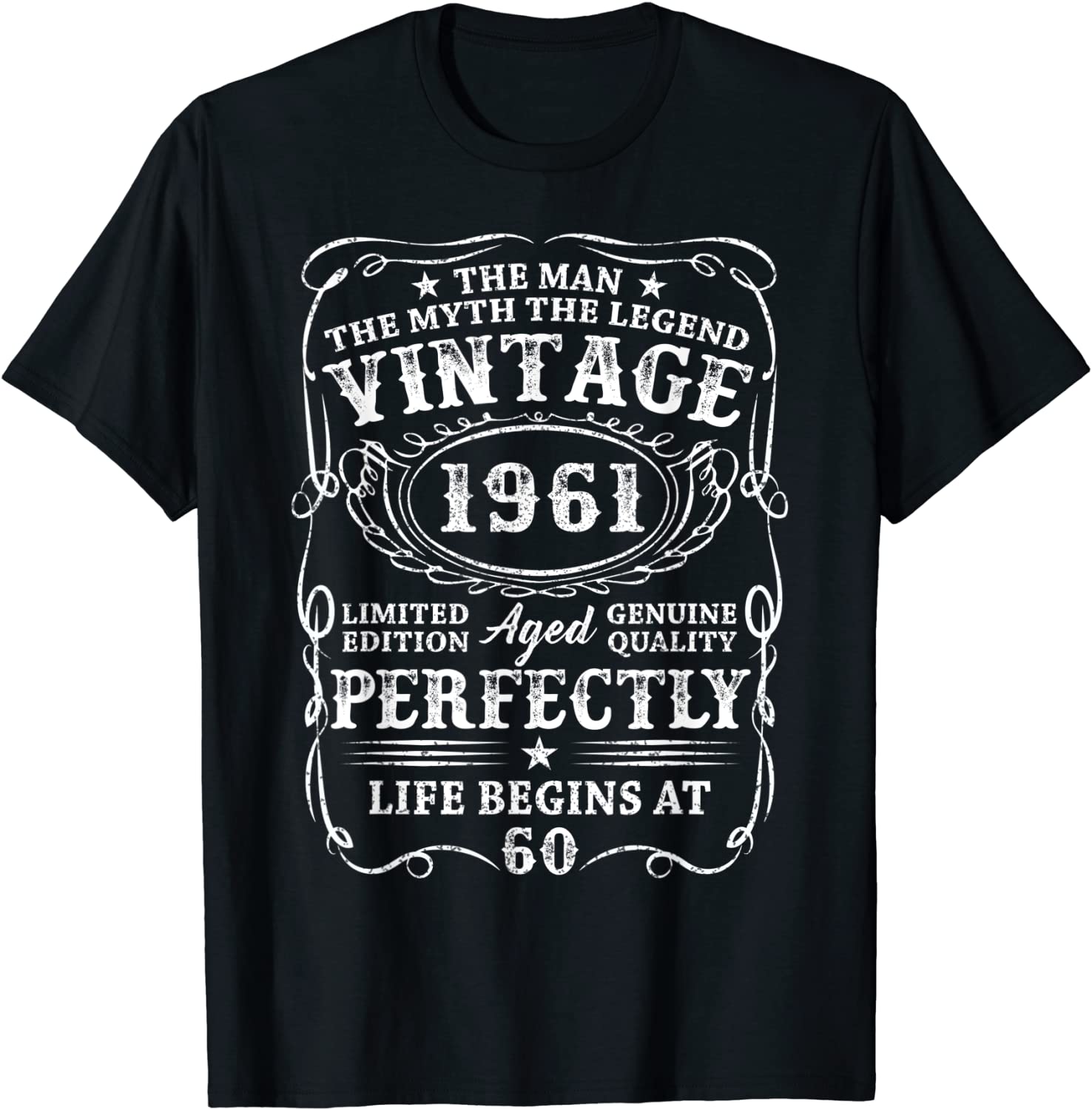 Mens 60 Years Old Gift Vintage 1961 Man Myth Legend 60th Birthday T-Shirt