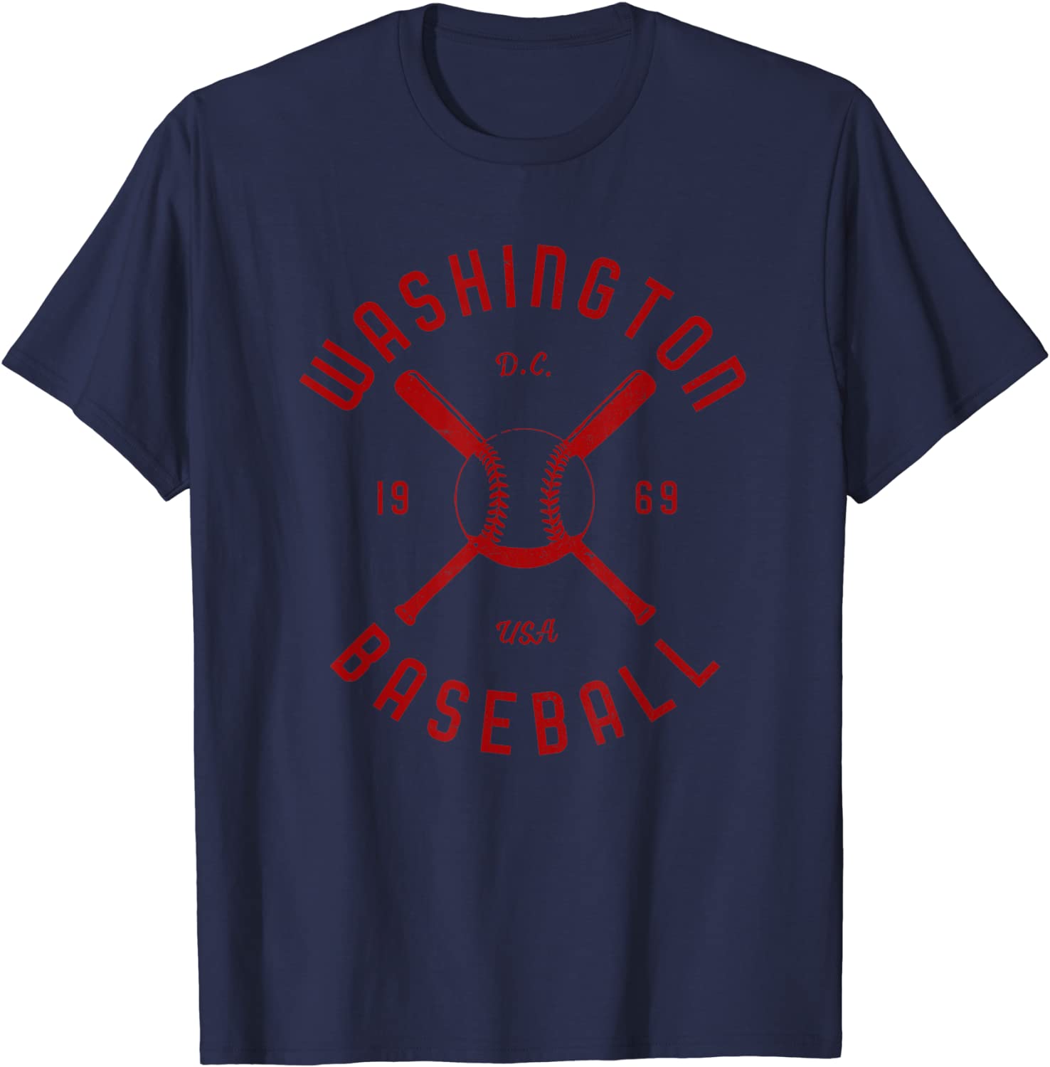 Washington Baseball distressed vintage retro t-shirt