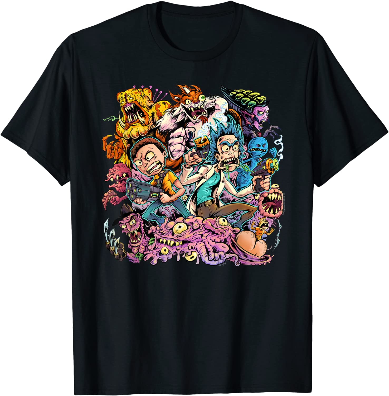Rick and Morty Brian Allen Group Illustration T-Shirt
